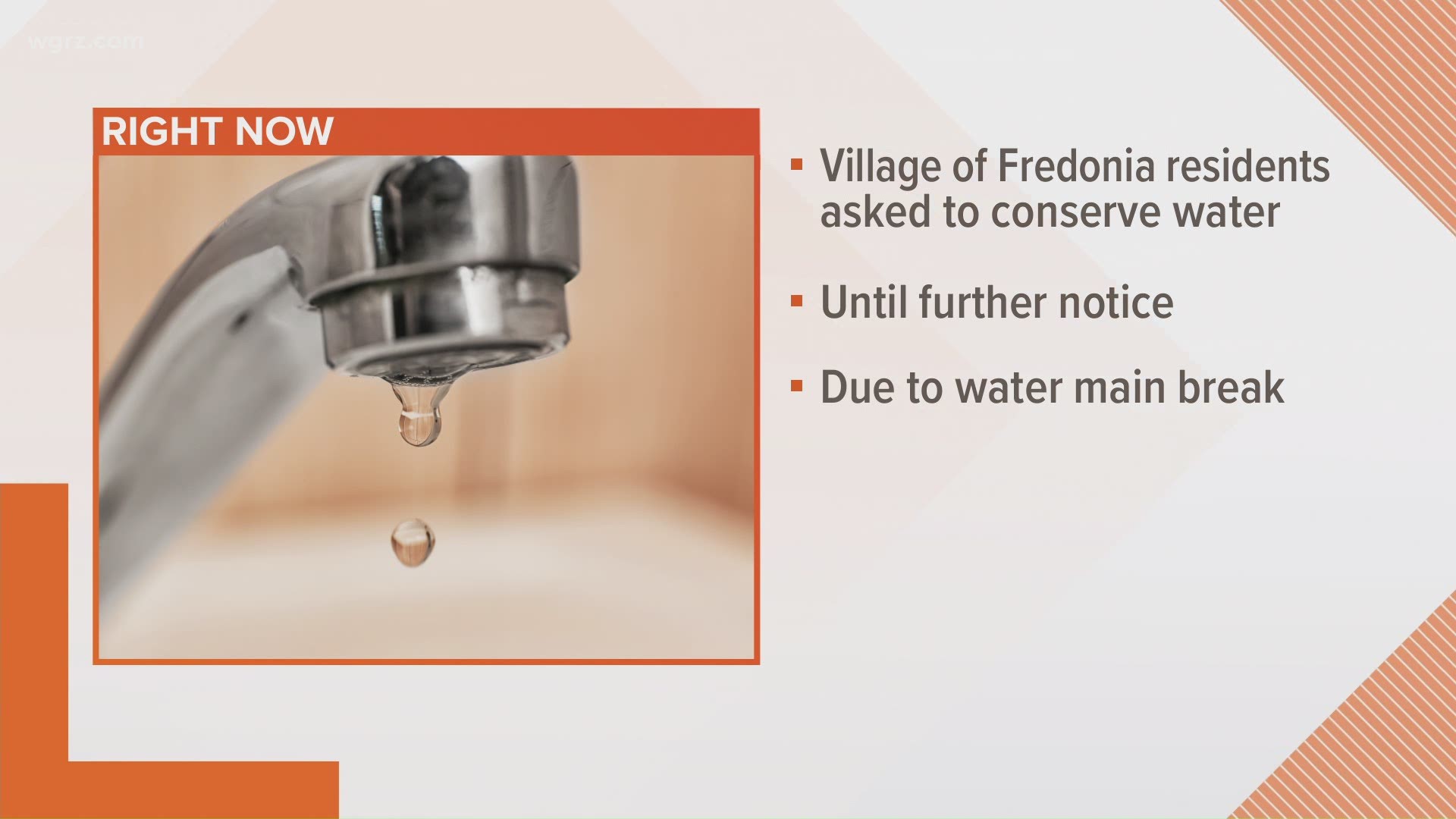 VILLAGE OF FREDONIA ARE STILL BEING ASKED TO CONSERVE WATER UNTIL FURTHER NOTICE.