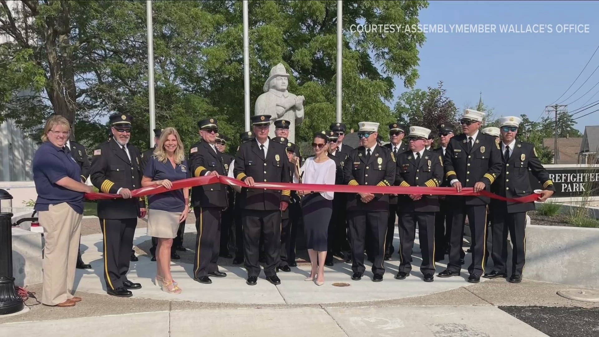 THE UPGRADES INCLUDE A CIRCLE OF MONUMENTS TO FIRST RESPONDERS... INTERPRETIVE SIGNAGE.... A NEW WALKWAY... BENCHES... AND MORE.