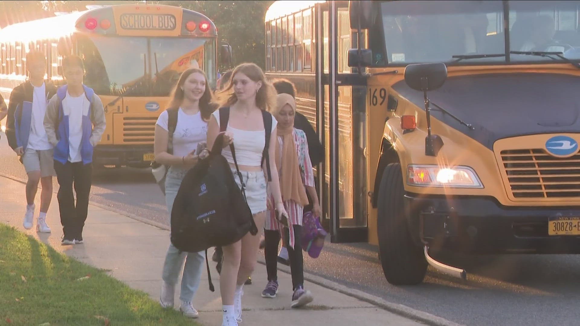 The district said 7% of students were not assigned bus routes for the first day.