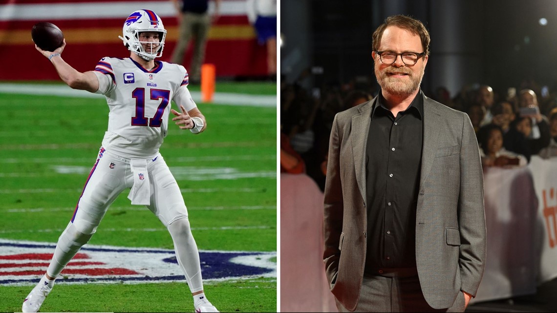 Josh Allen draws attention from one of the stars of The Office