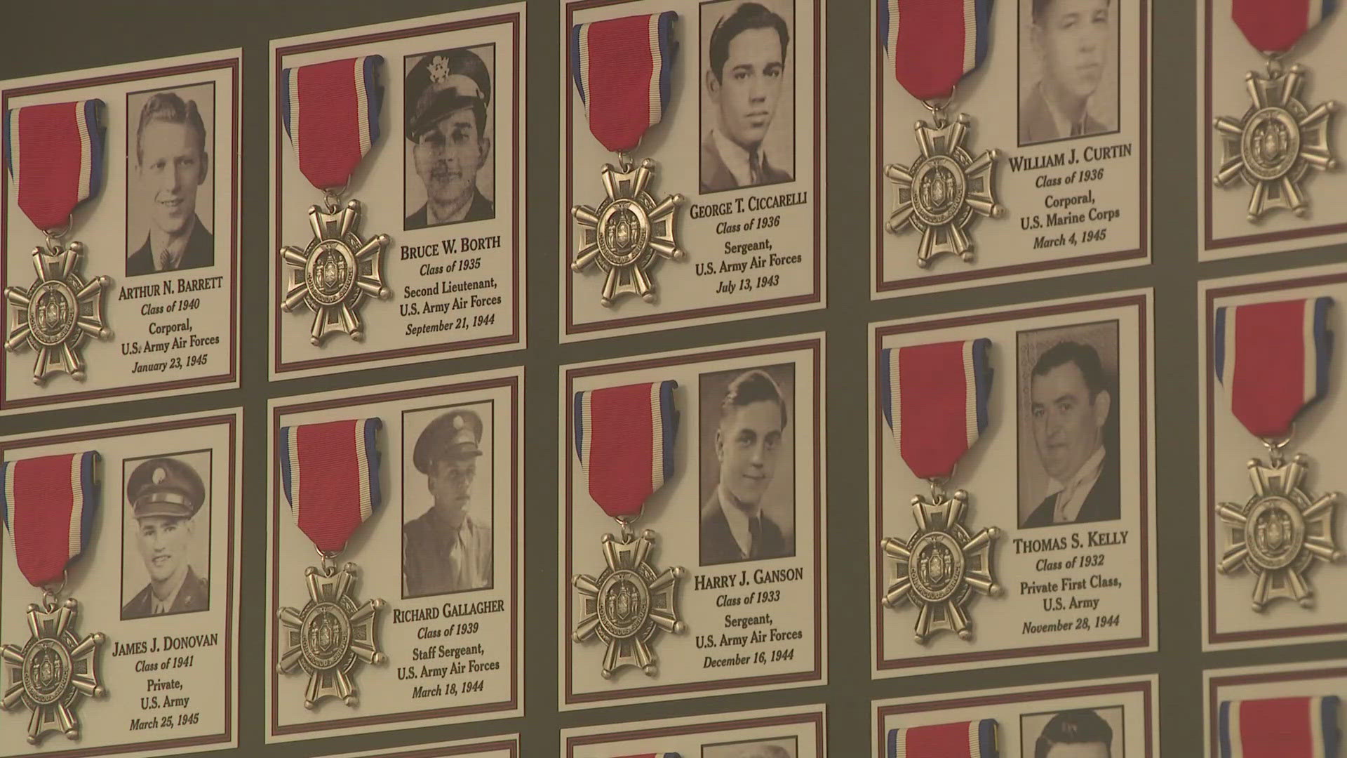 The honorees have no known surviving family members, they will be displayed forever in the high school's hall of honor. 