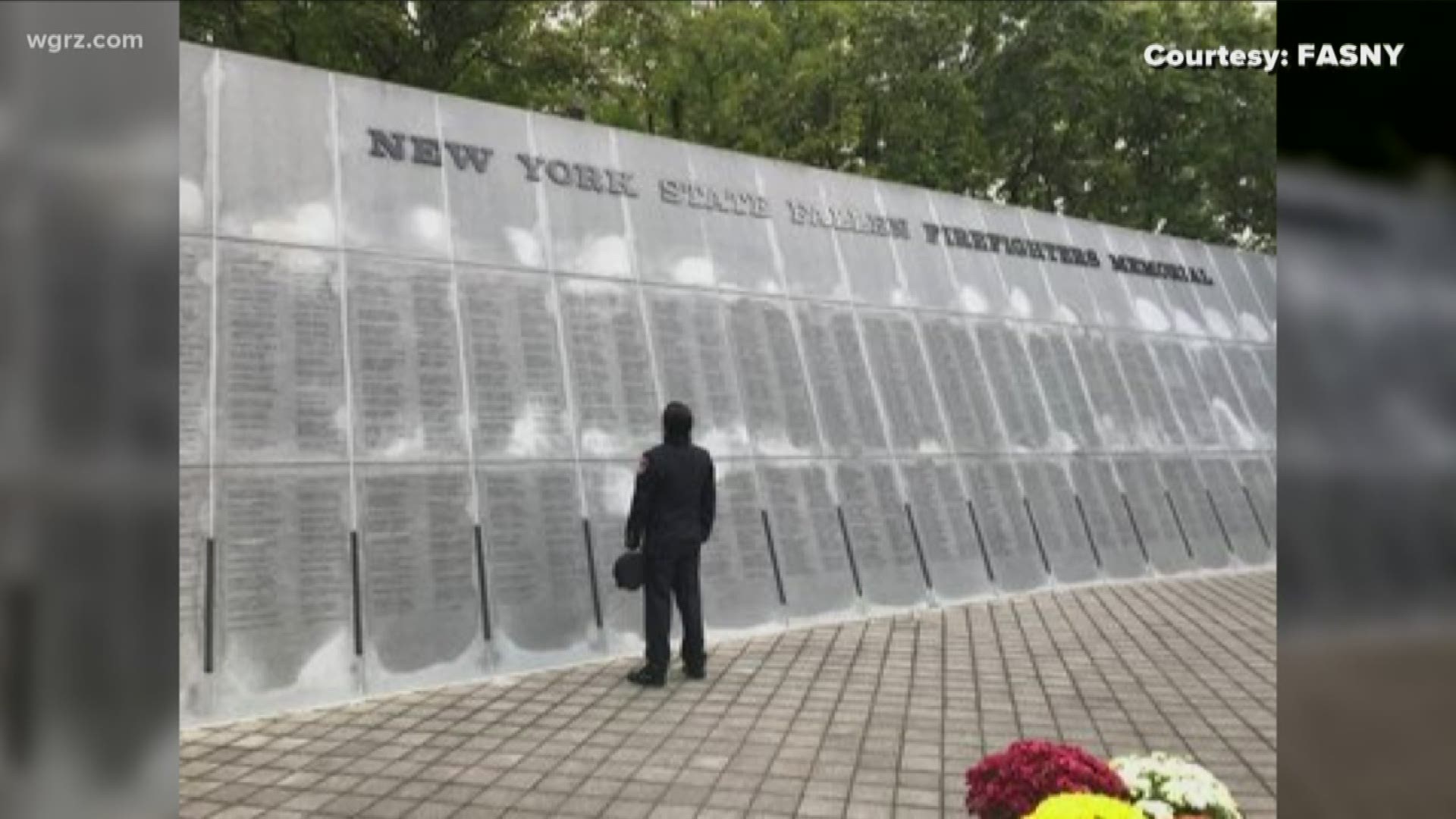 A Western New York firefighter's name has been added to the state's firefighter memorial.