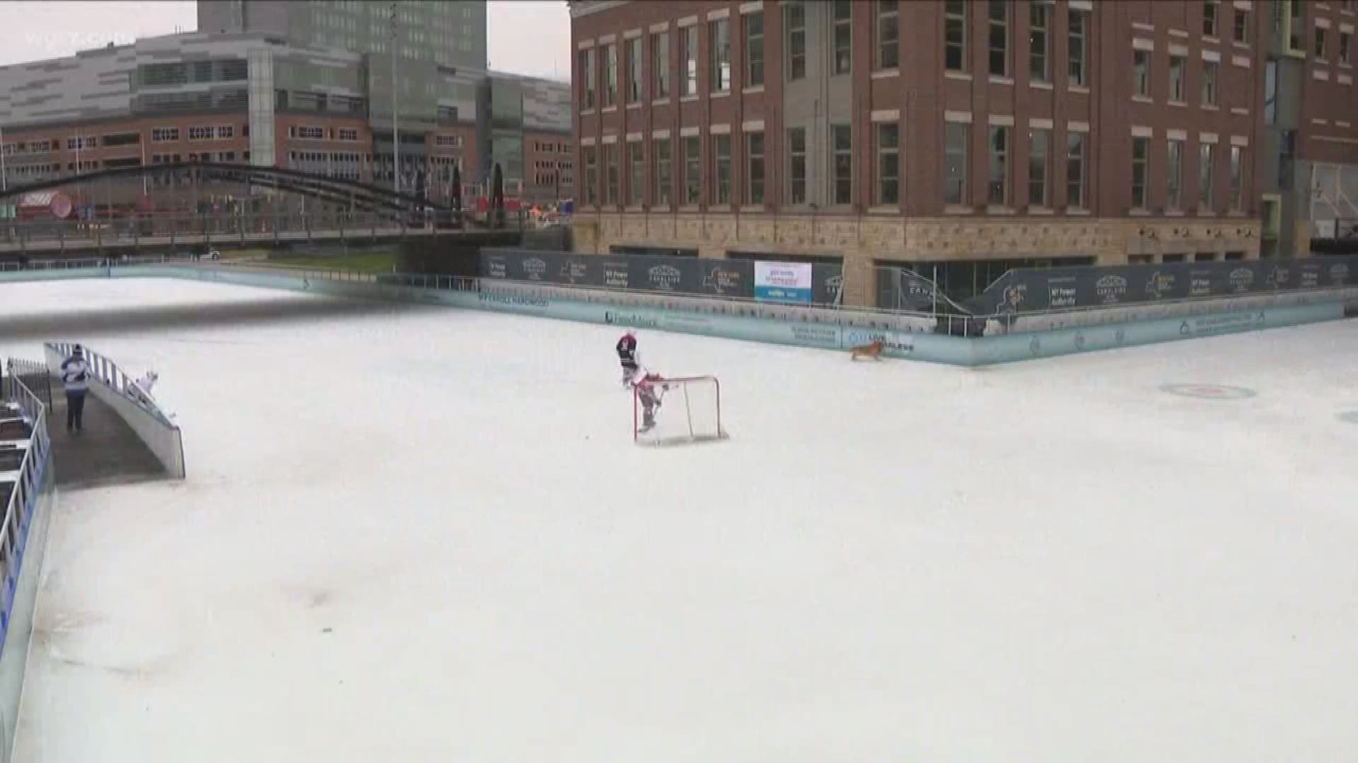 Preparations Underway For Backyard Hockey Classic At Canalside