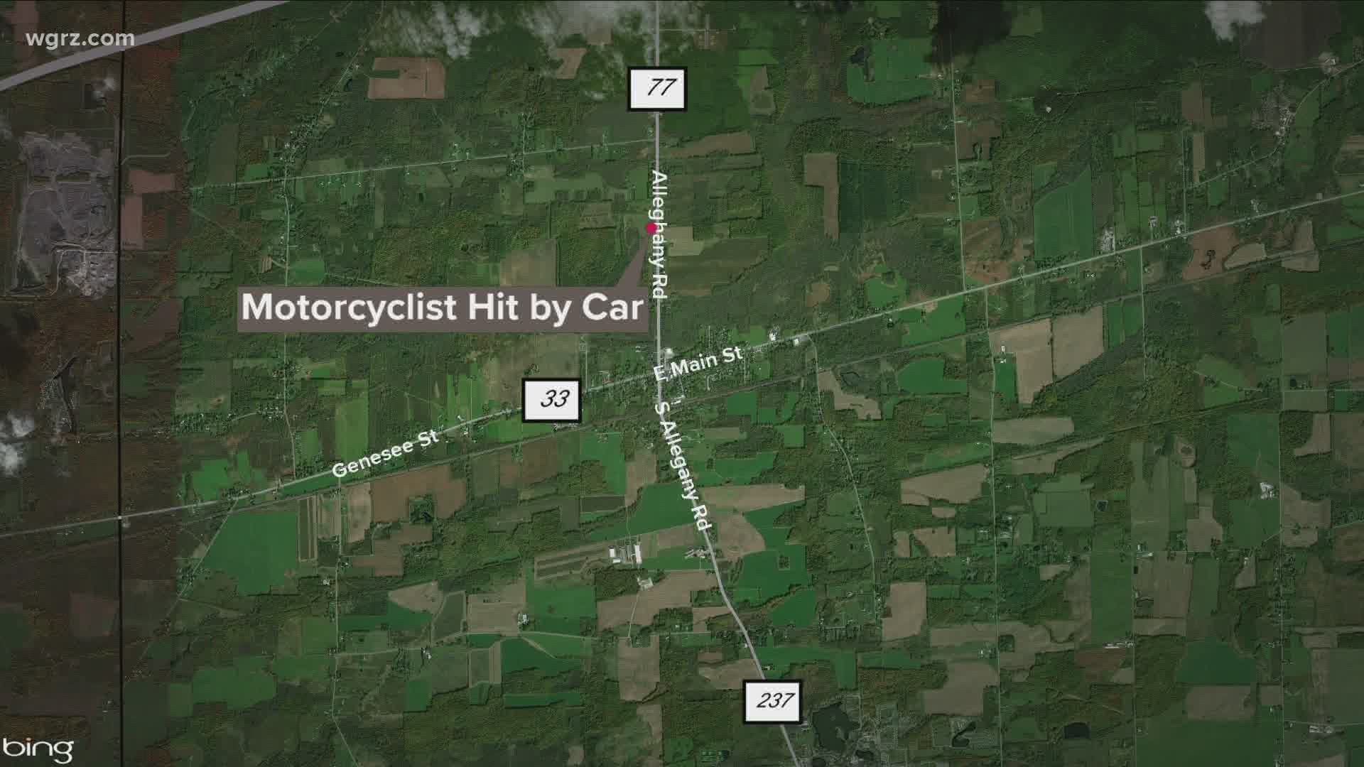 Deputies in Genesee County are looking for the driver who left the scene of a serious crash involving a motorcycle and another car.