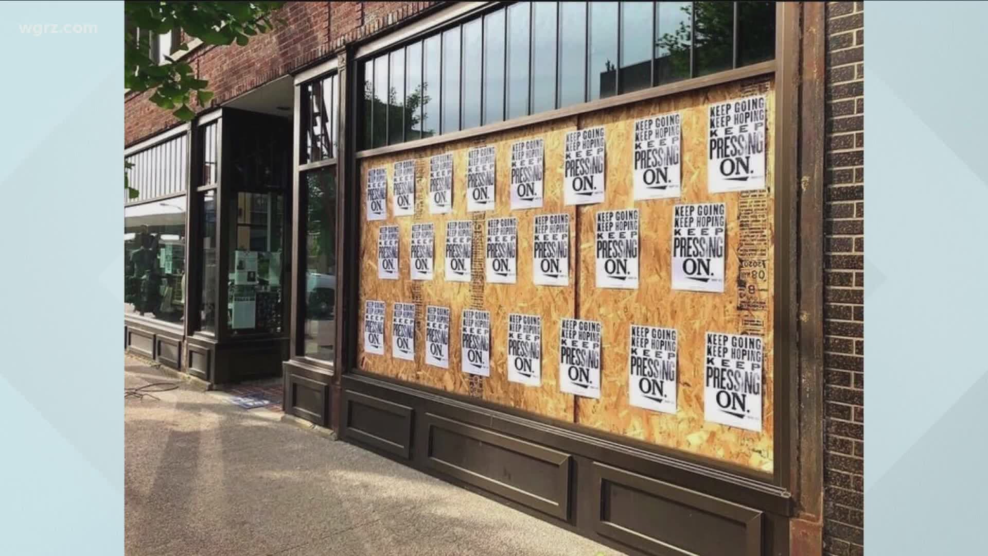 Supporters raised $4,000 to help organization repair window damaged after protests