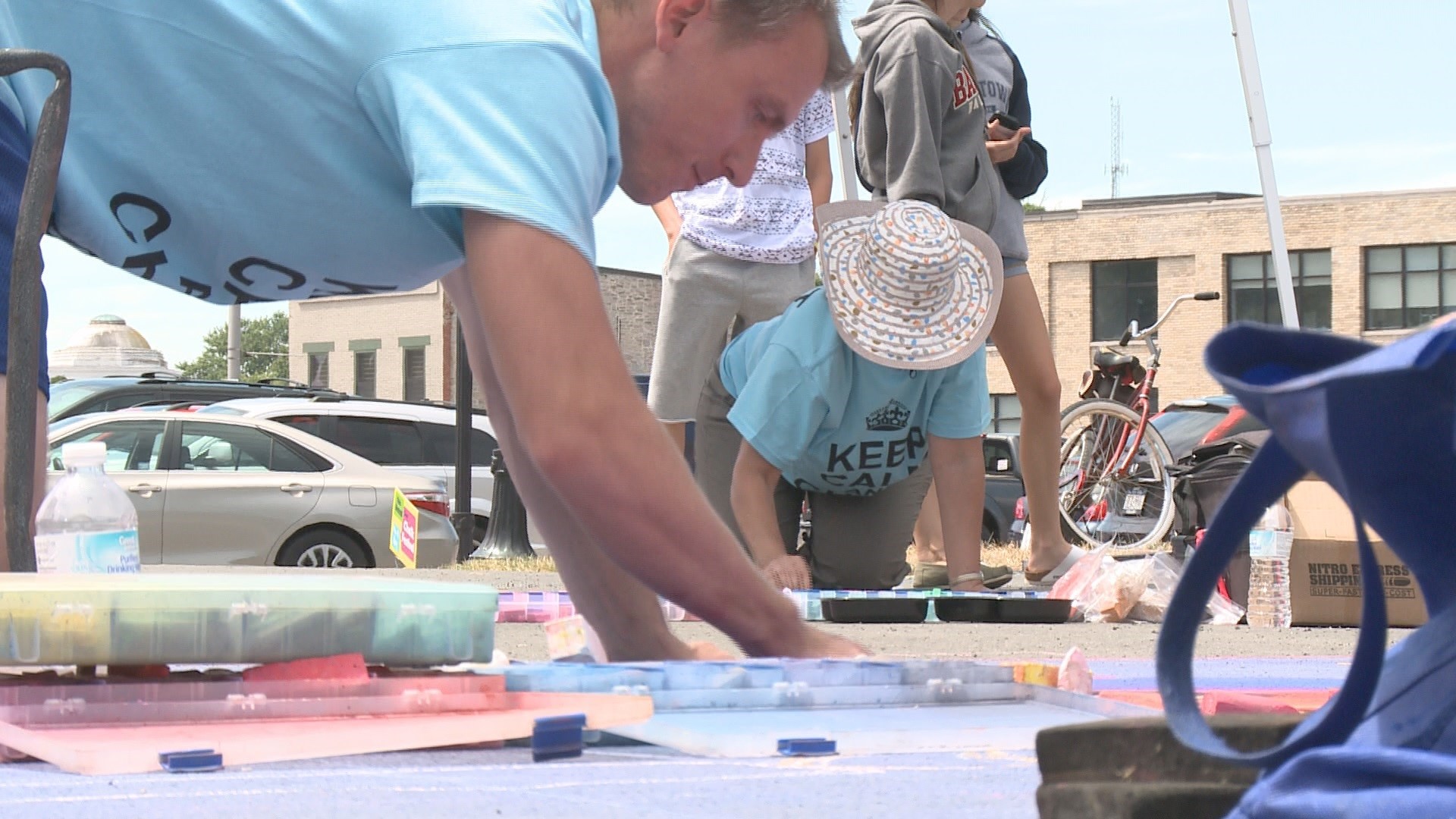 Chalk art showcase in Lockport