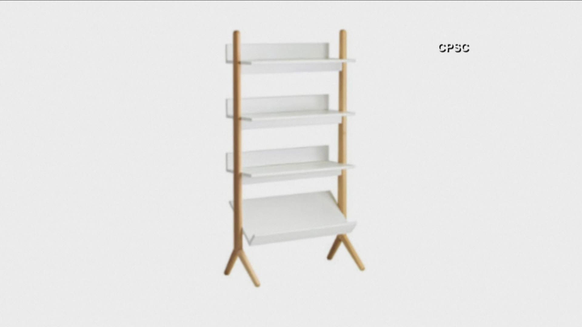 A chair from Bed Bath & Beyond, as well as a bookcase from Crate and Barrel have been recalled.