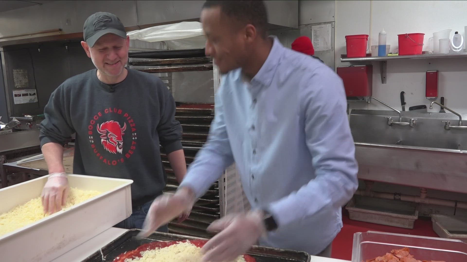 The Chippewa Block Party is on! Bocce Club Pizza gets slammed with orders.