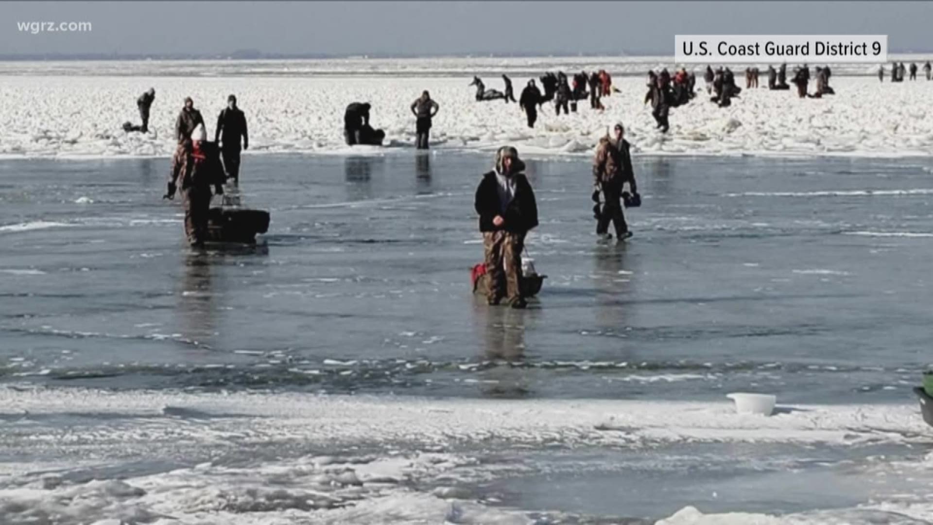 Another 100 people reached safety by either swimming or walking on ice bridges.