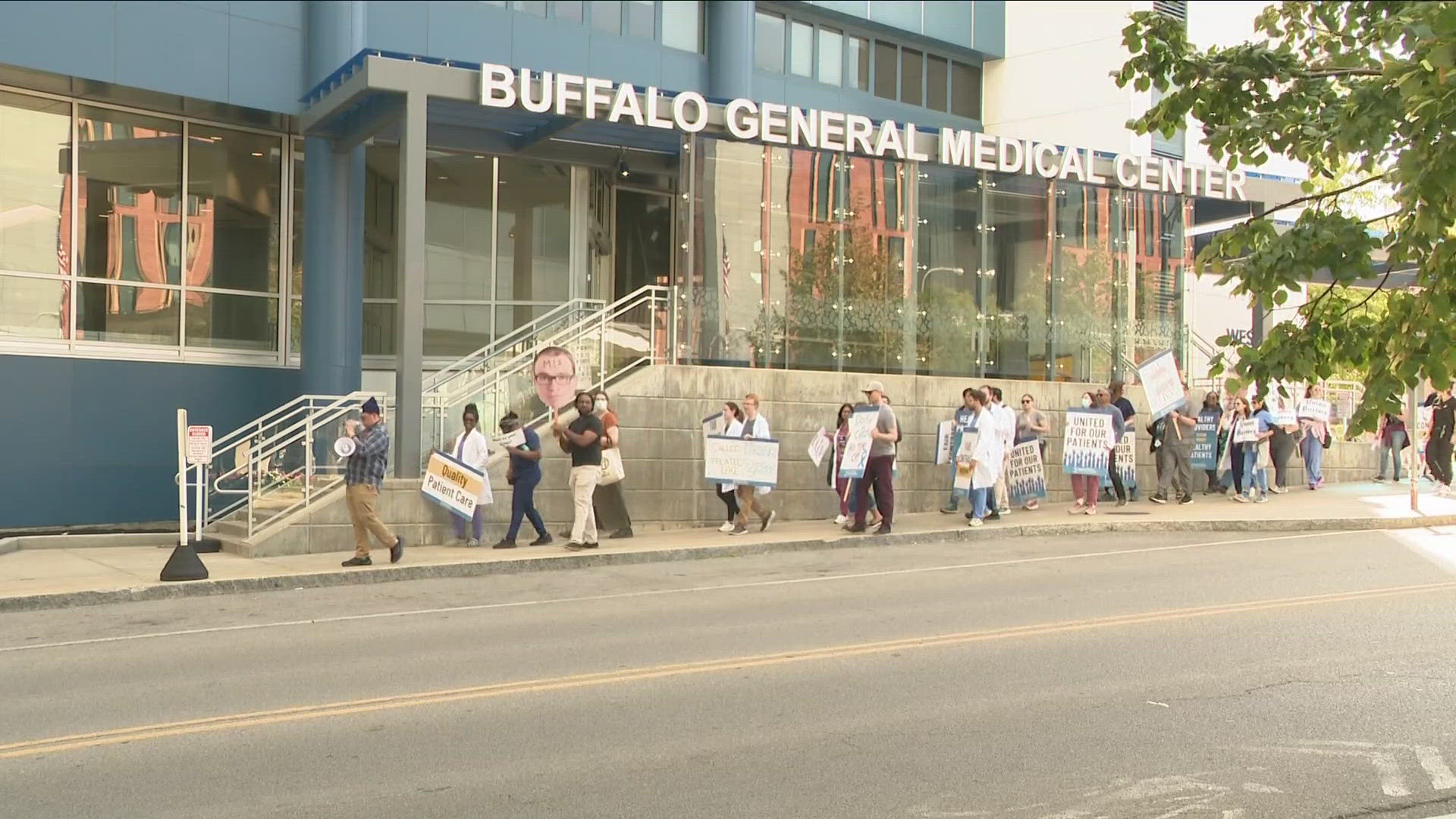 THEY ARE ASKING FOR AN 8 TO 10 PERCENT RAISE, BETTER HEALTHCARE AND RETIREMENT PLANS, AND OVERALL BETTER WORKING CONDITIONS LIKE OTHER NEW YORK STATE UNIVERSITIES OF