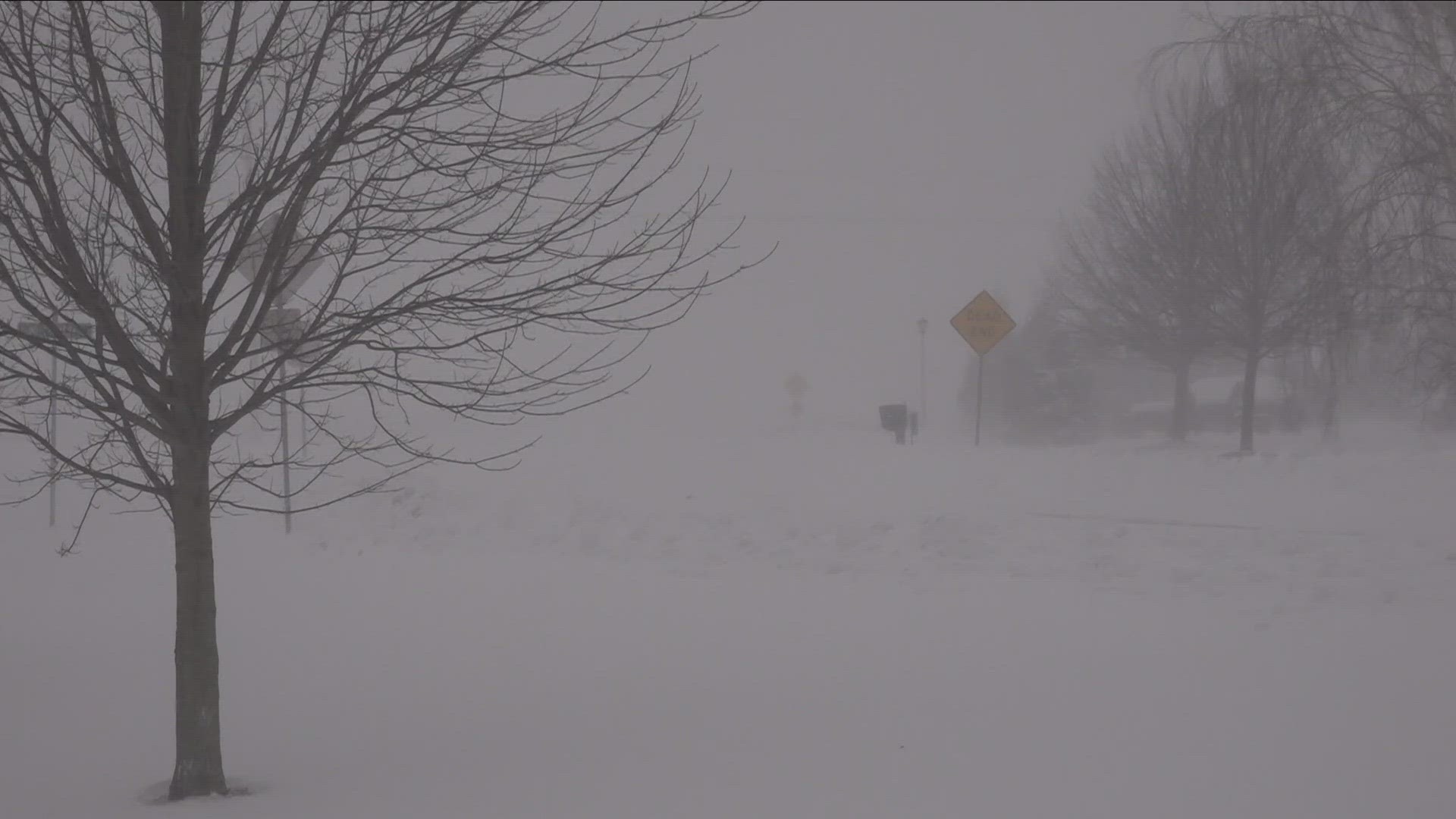 Howling winds and blowing snow reportedly have caused cars to go off the roads.