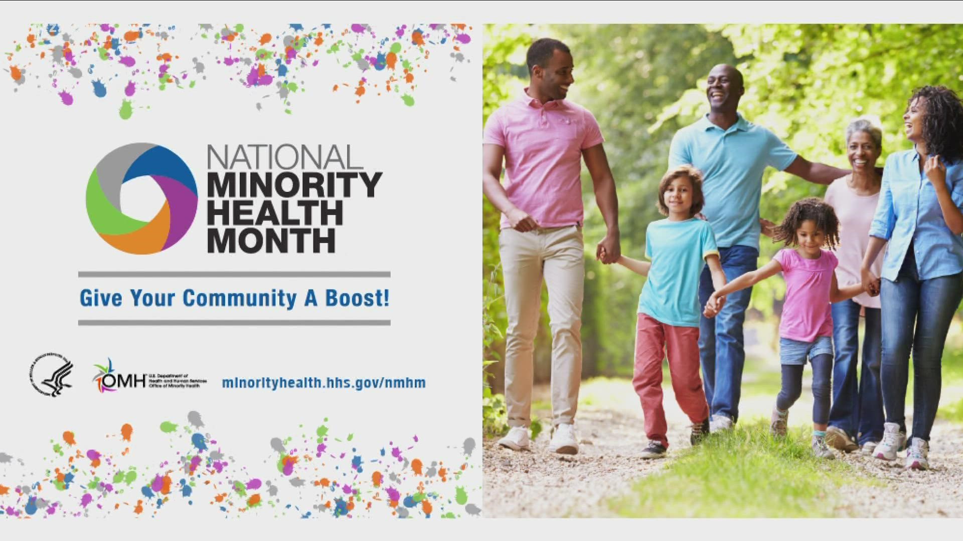 April marks minority health month, it's a time to promote and address growing health disparities in communities of color.
