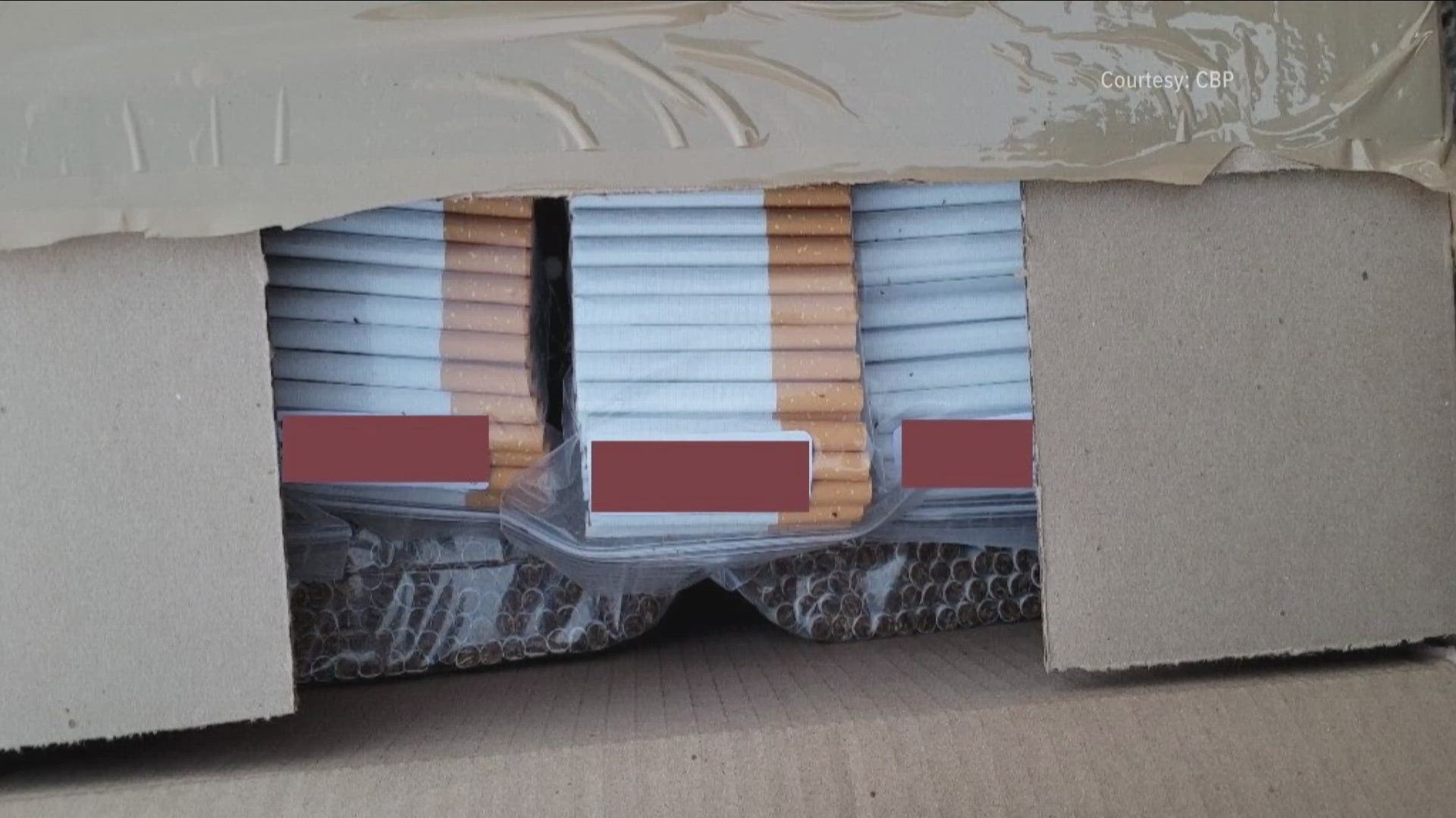 The U.S. Border Patrol Buffalo Sector says during a traffic stop they discovered more than 50 boxes that held more than one million non-compliant loose cigarettes.