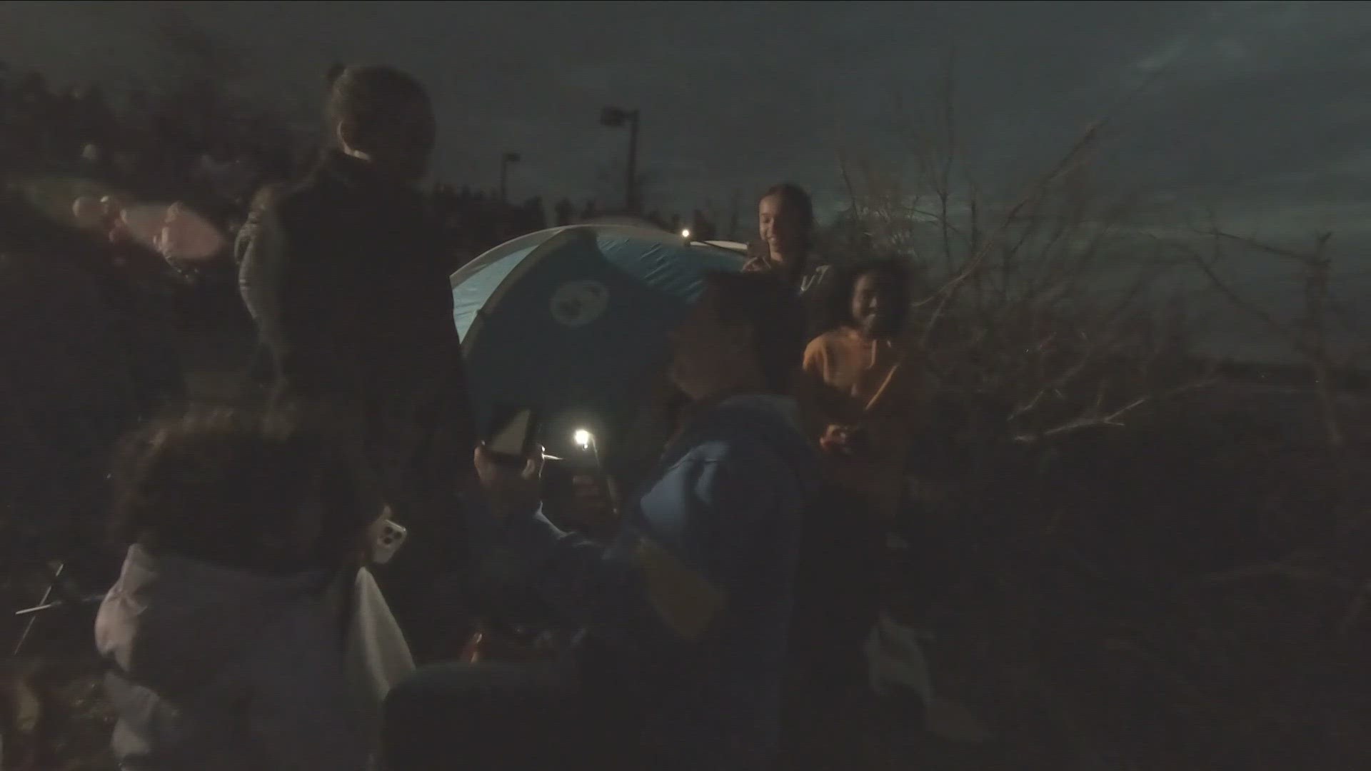 Mid-eclipse I do! Shawn Campana, a Buffalo transplant pops the question.