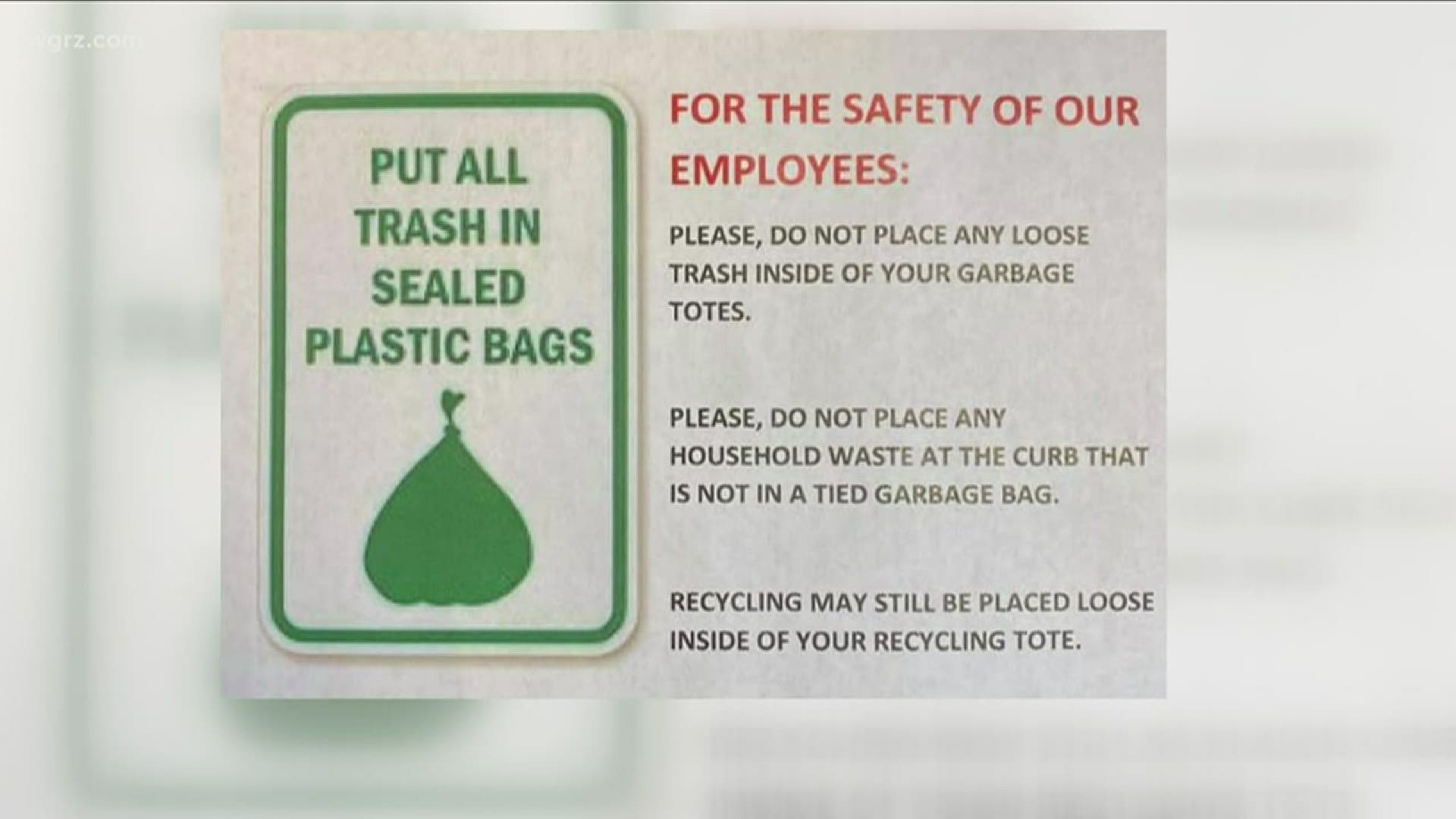 Trash collection changes for Town of Tonawanda