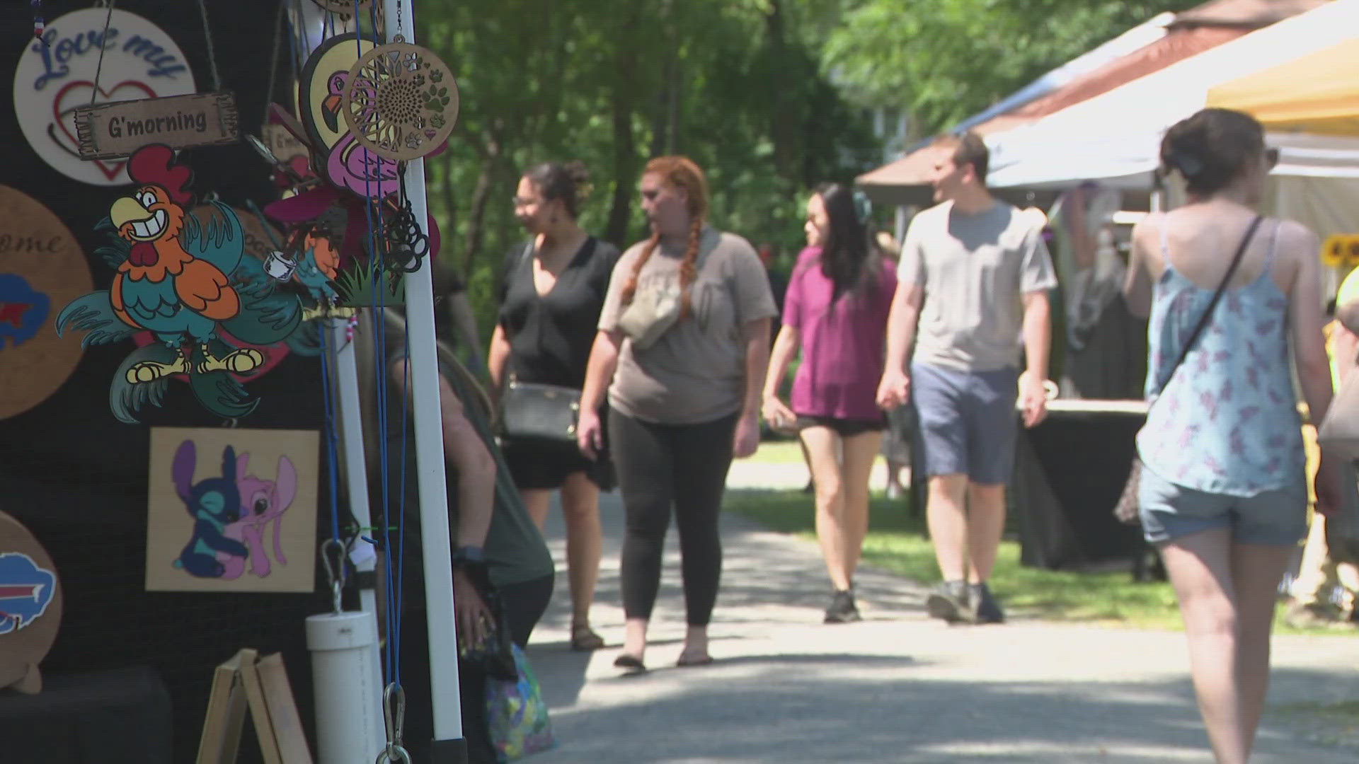 More than 45 artisans and vendors are selling everything from handmade jewelry, candles, pictures, and more. Organizers said this one way to shop local.