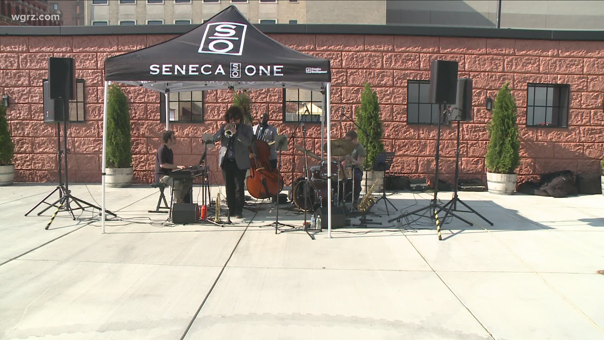 Organizers hoped to bring people together at the base of the Seneca One Tower, especially after a long year of isolation.