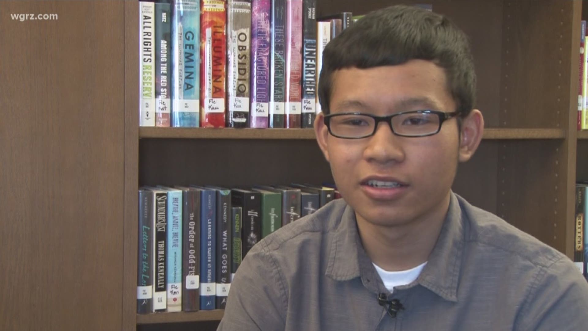 A Riverside High School senior didn't speak English when he came to Buffalo in 5th grade, and now he has risen to the top of his class and is college bound.