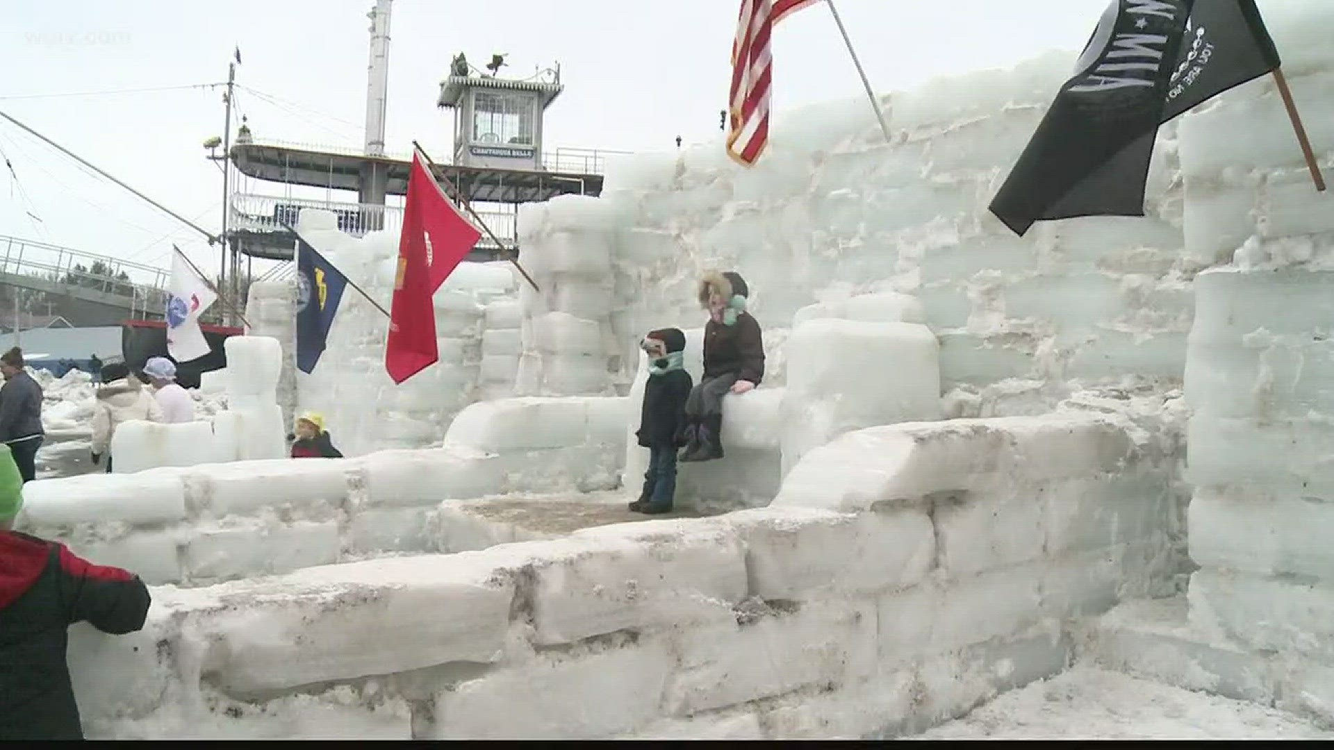 Mayville unveils 'Ice Castle' for winter festival