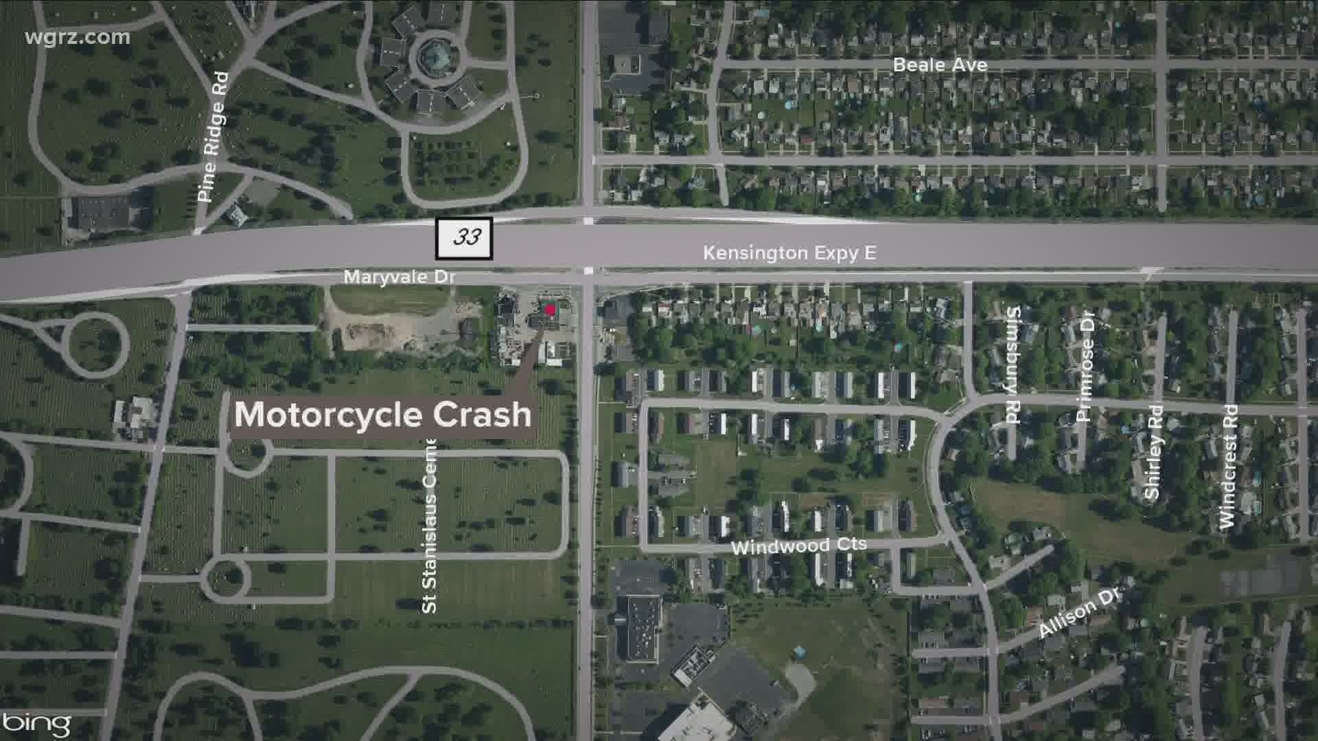 A 37-year-old Cheektowaga man died Saturday after he was thrown from his motorcycle. Cheektowaga police say the man hit a car near Harlem Road and Maryvale Drive.