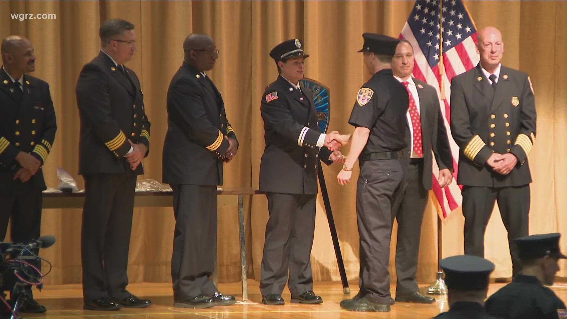 The Buffalo Fire Department welcomes 43 new firefighters. A graduation ceremony was held following 20 weeks of fire academy training.