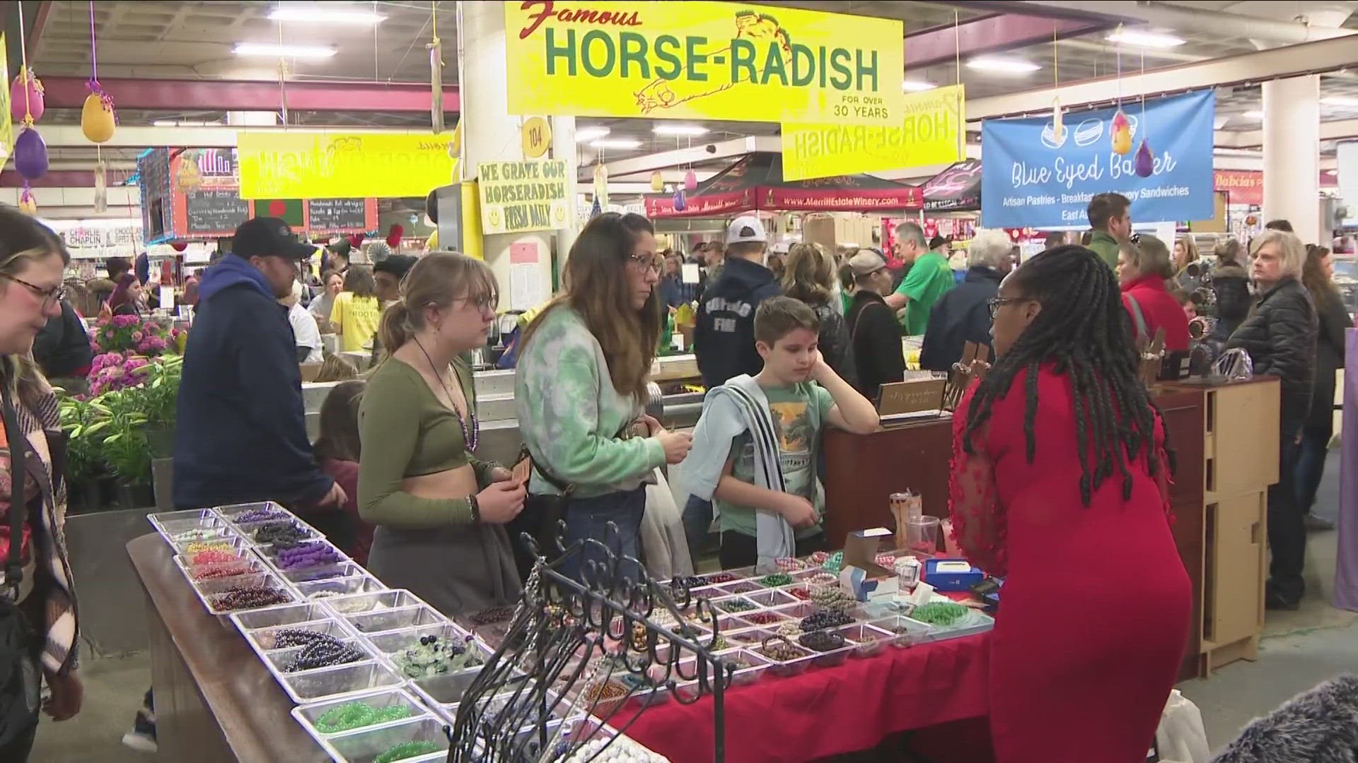 Dozens of vendors set up shop, making The Broadway Market a one-stop shop ahead of the holiday.