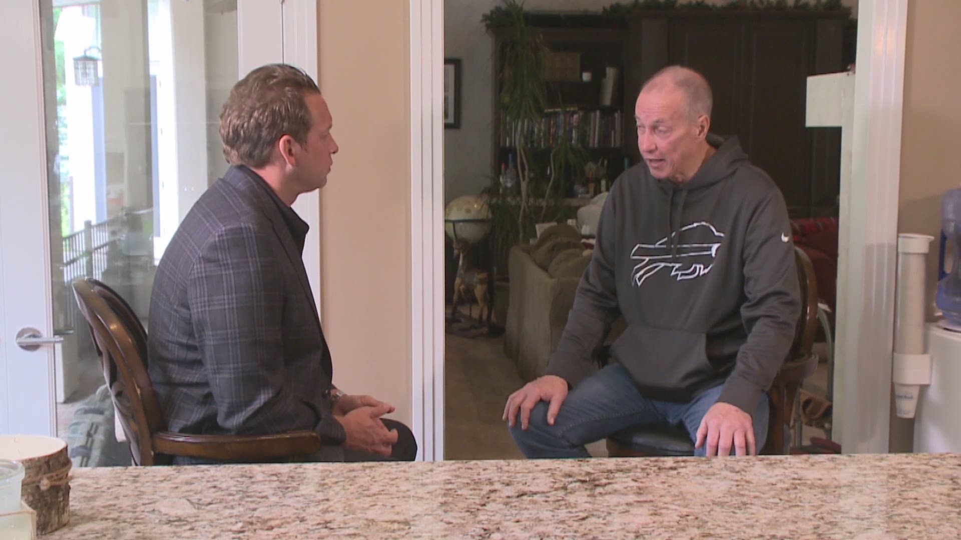 Jim Kelly opens up about his struggles with cancer, his support from the community and his desire to help others.  Take a look at a short preview of the entire interview airing tonight at 6.