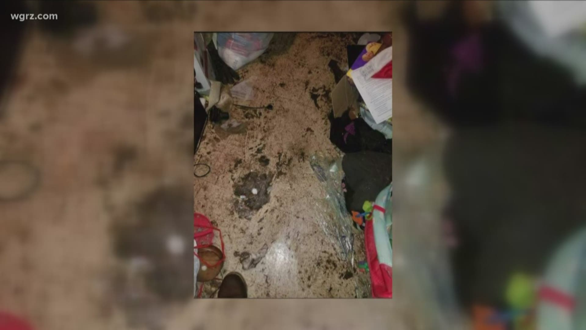 A Man Deals With Basement Sewage After Storm