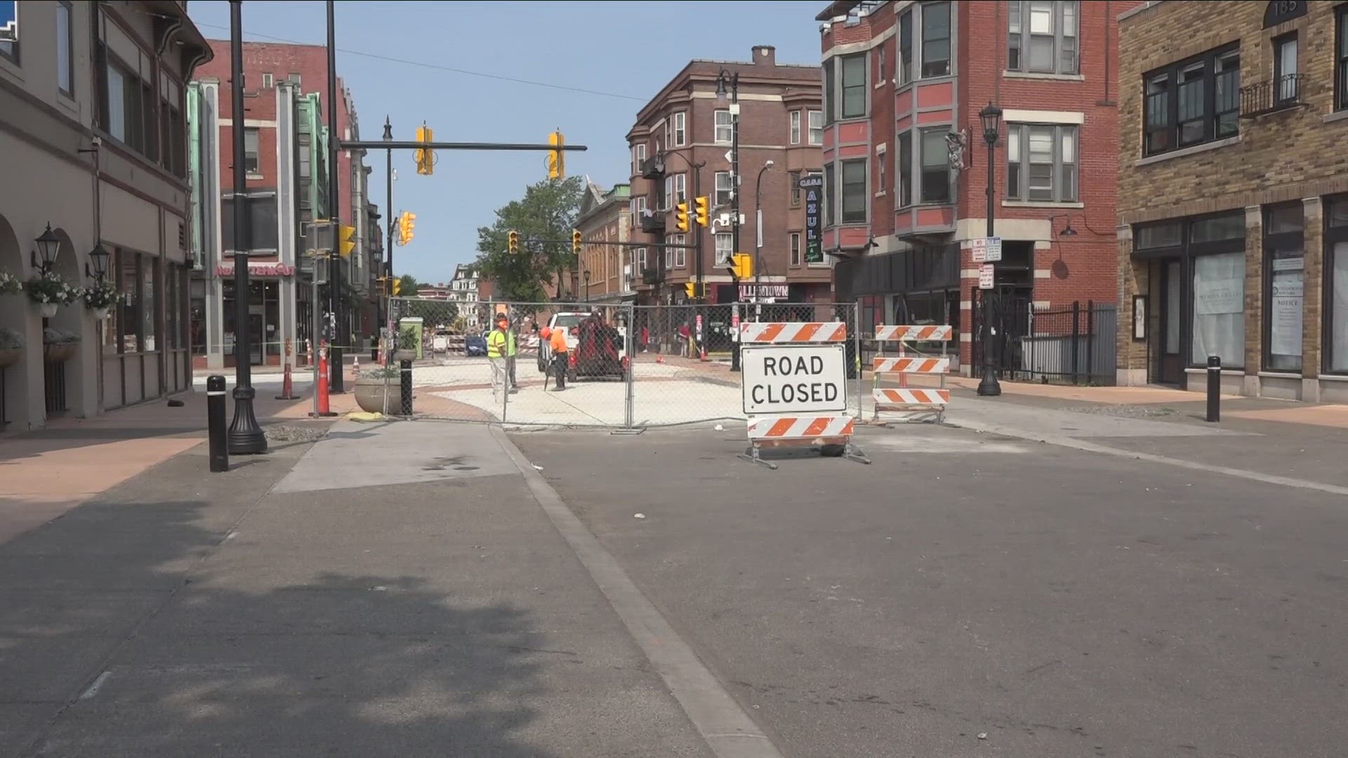 According to the Buffalo's commissioner of public works, the intersection of Allen and Elmwood is on schedule to reopen at the end of next week.