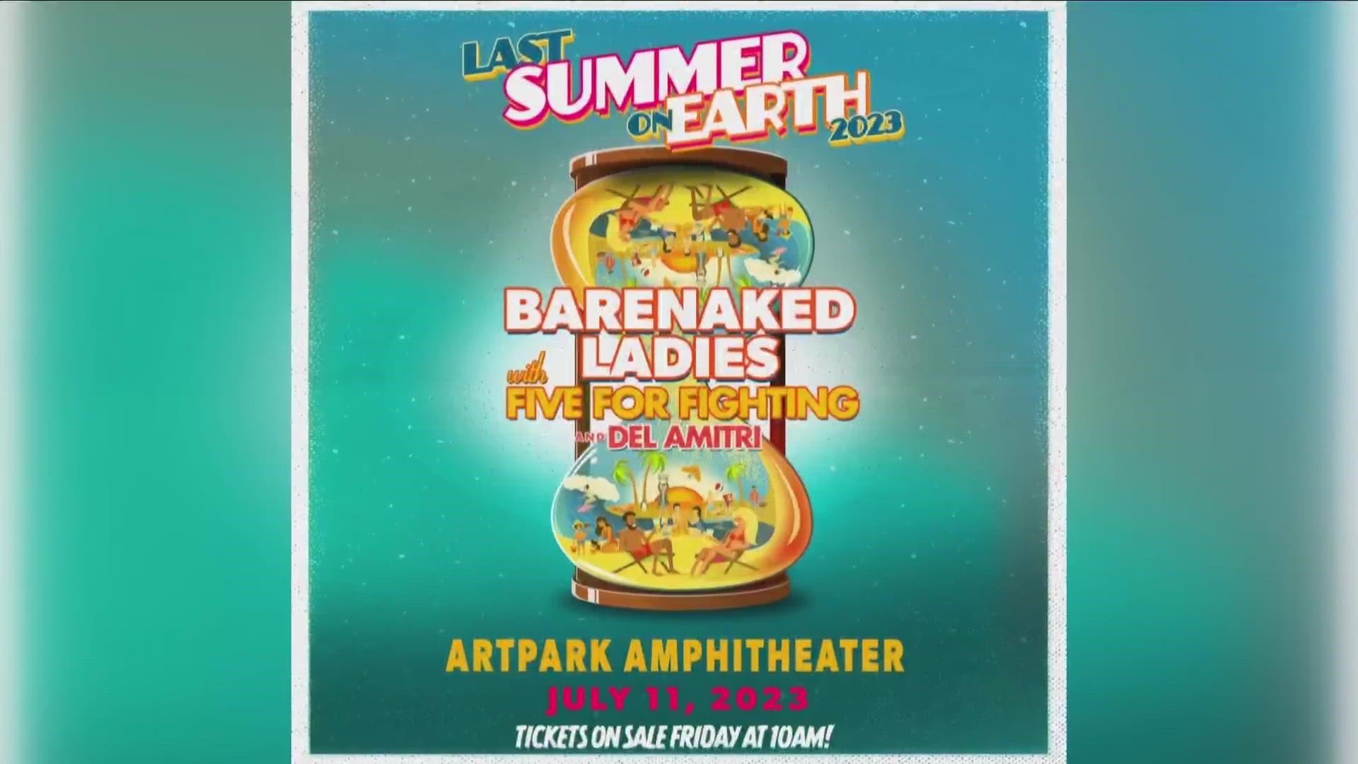 BareNaked Ladies coming to Artpark on July 11th