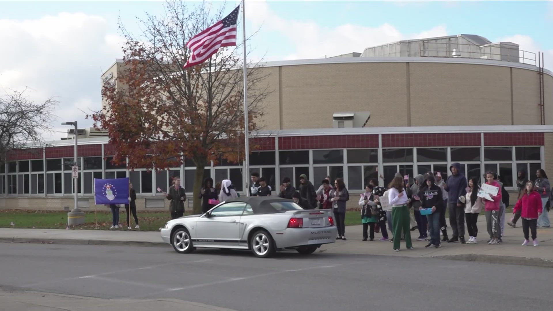 Drive-thru breakfast was held at Cheektowaga Central Middle School this morning