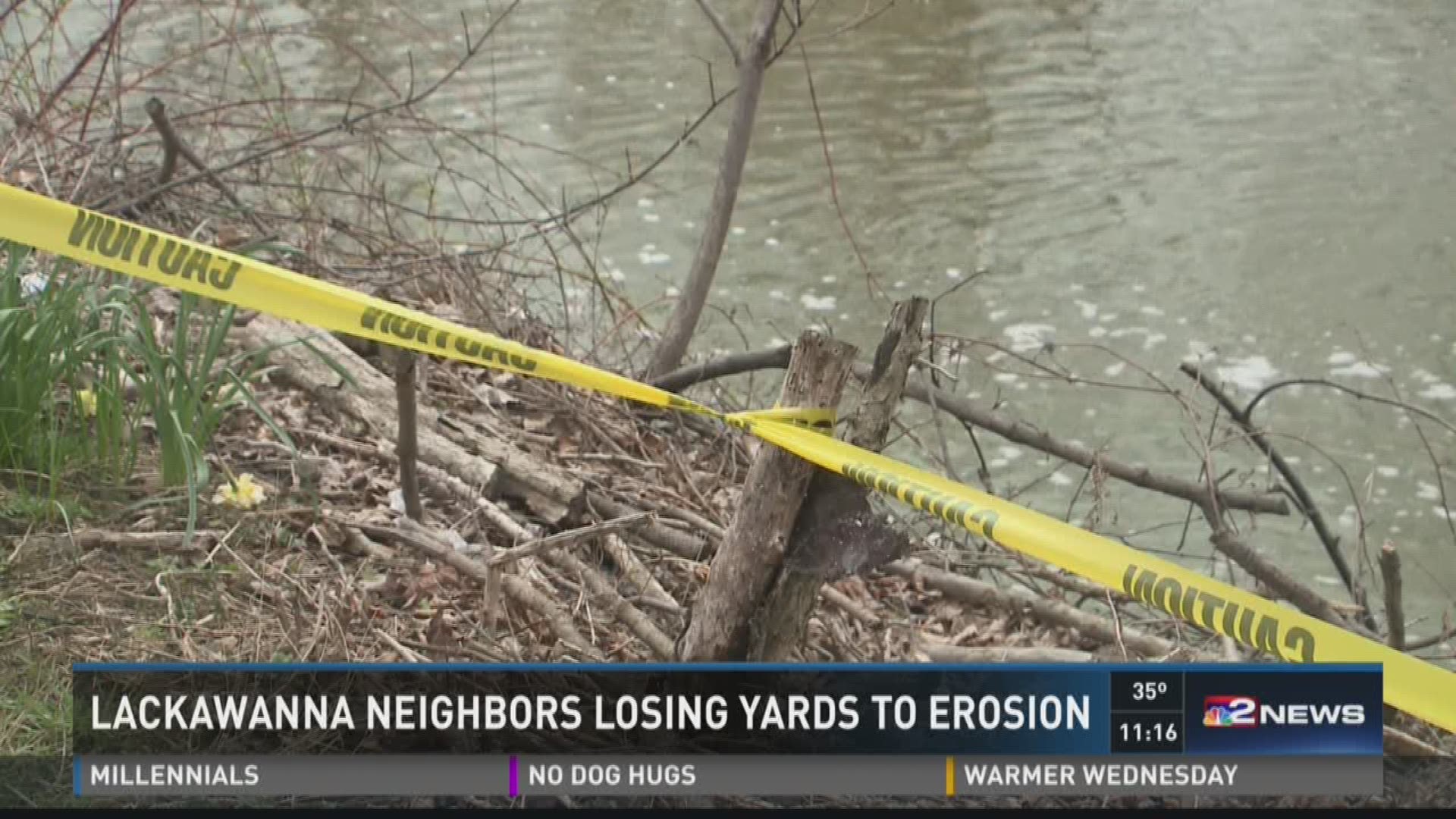 Lackawanna neighbors losing yards to erosion