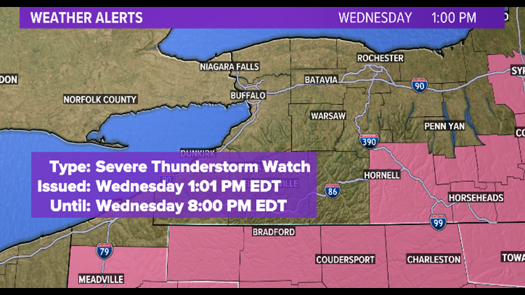 Severe Thunderstorm Watch Issued For Mckean Potter Counties Wgrz Com