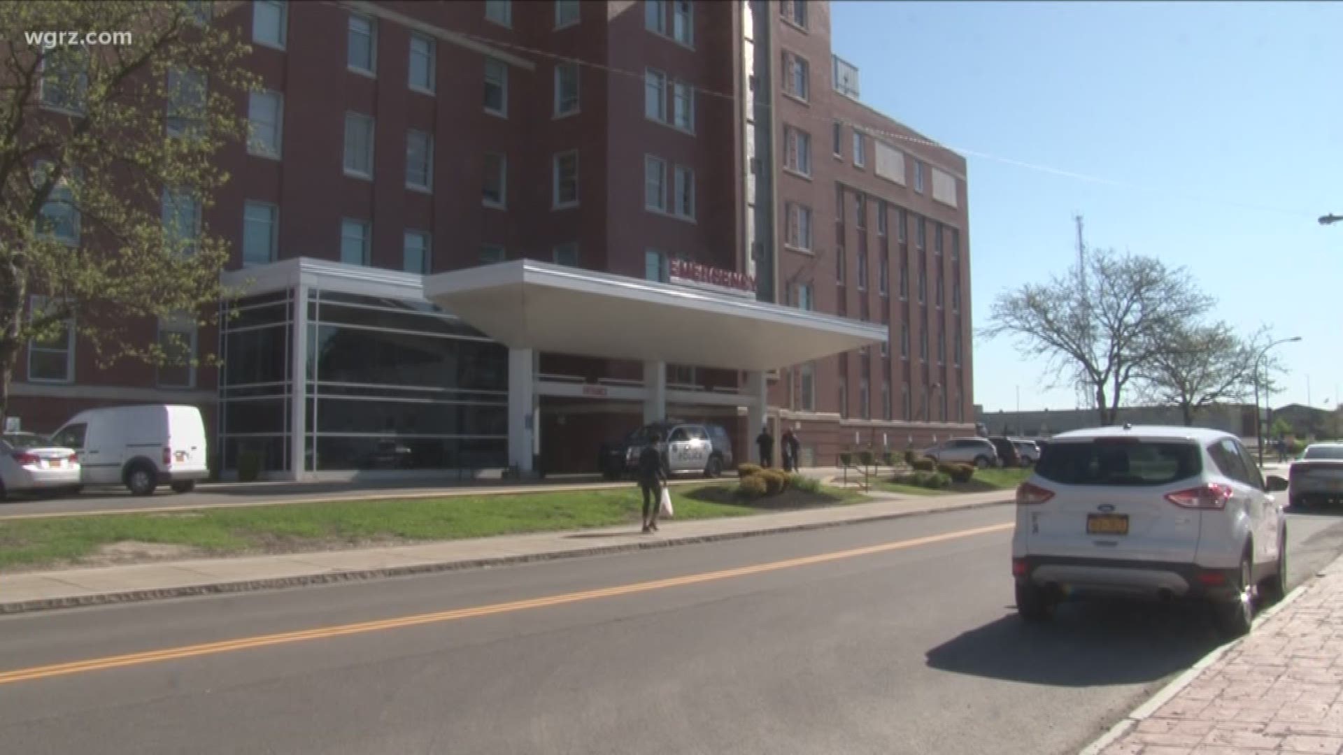 police quickly searched the hospital campus on Main Street in Buffalo... and didn't find anything.