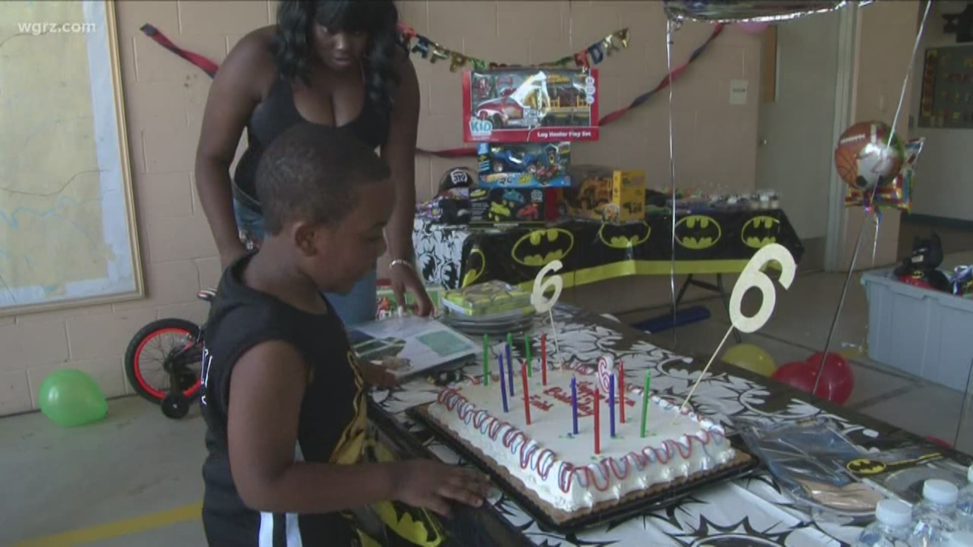 A Western New York family lost everything when flames destroyed their home but today there was much to celebrate for a six year old boy's birthday.
