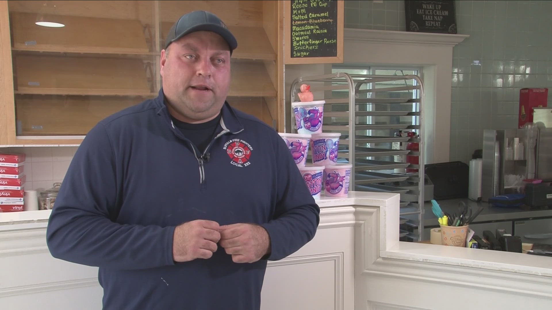 Cookies and Cream owner John Otto, who is also a Buffalo firefighter, says the man who broke in took some cash and left a mess.