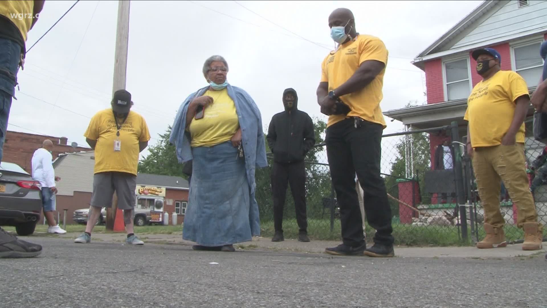 A protest was held in response to some recent violence on Highland Avenue...several neighbors from the Peacemakers group gathered to pray for healing.