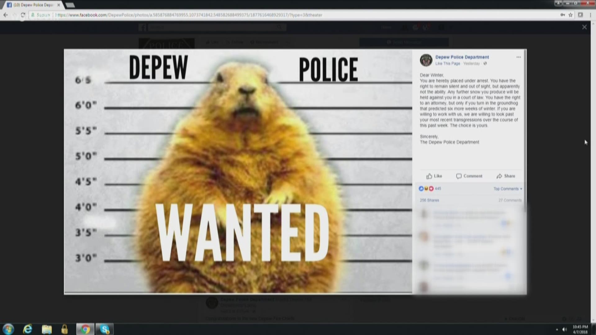Depew Police, once again up to shenanigans, 'arrests' Winter