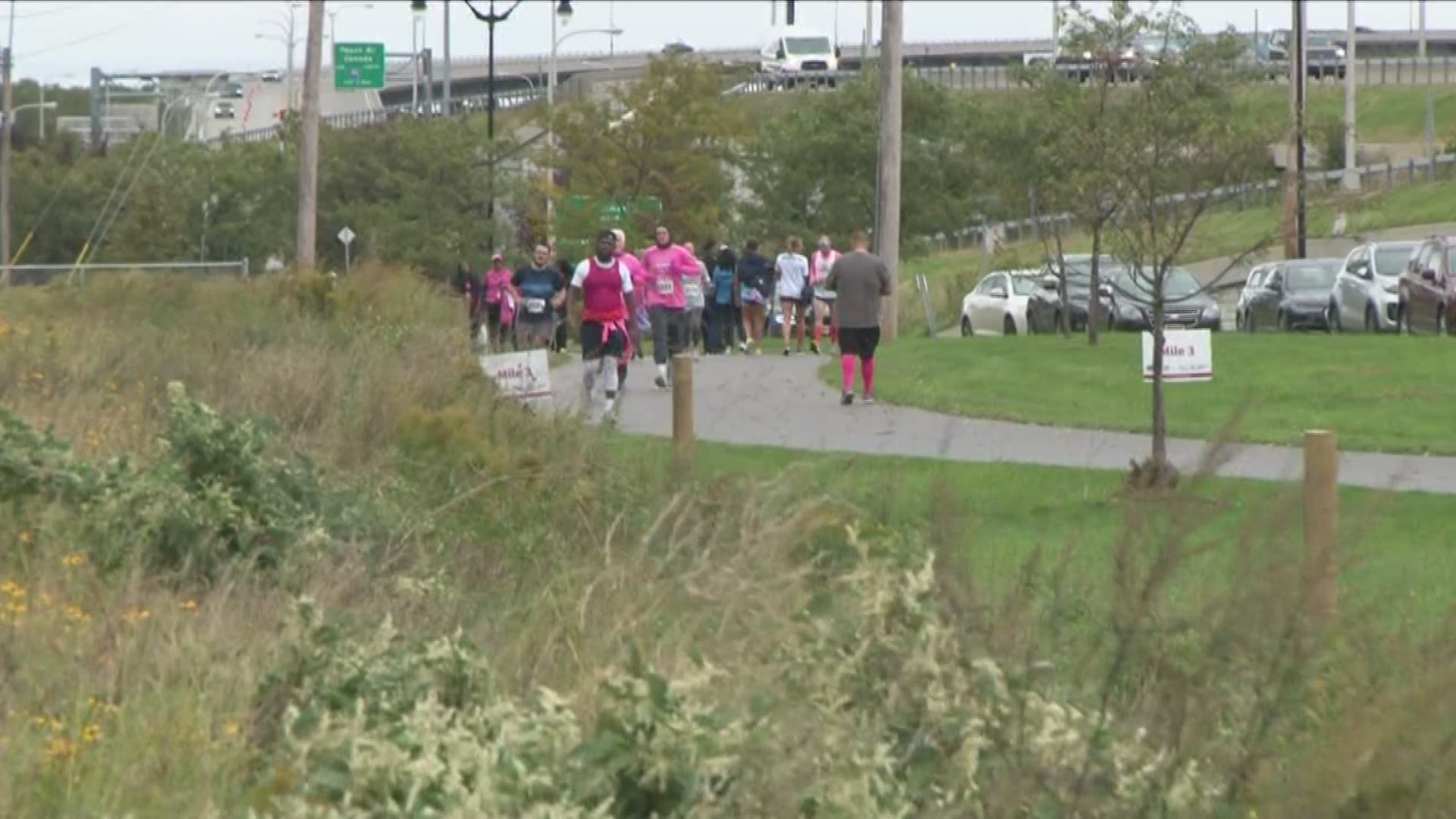 More than 10 thousand people put on their pink and made their way to the American Cancer Society's Making Strides Against Breast Cancer 5K walk and run.
