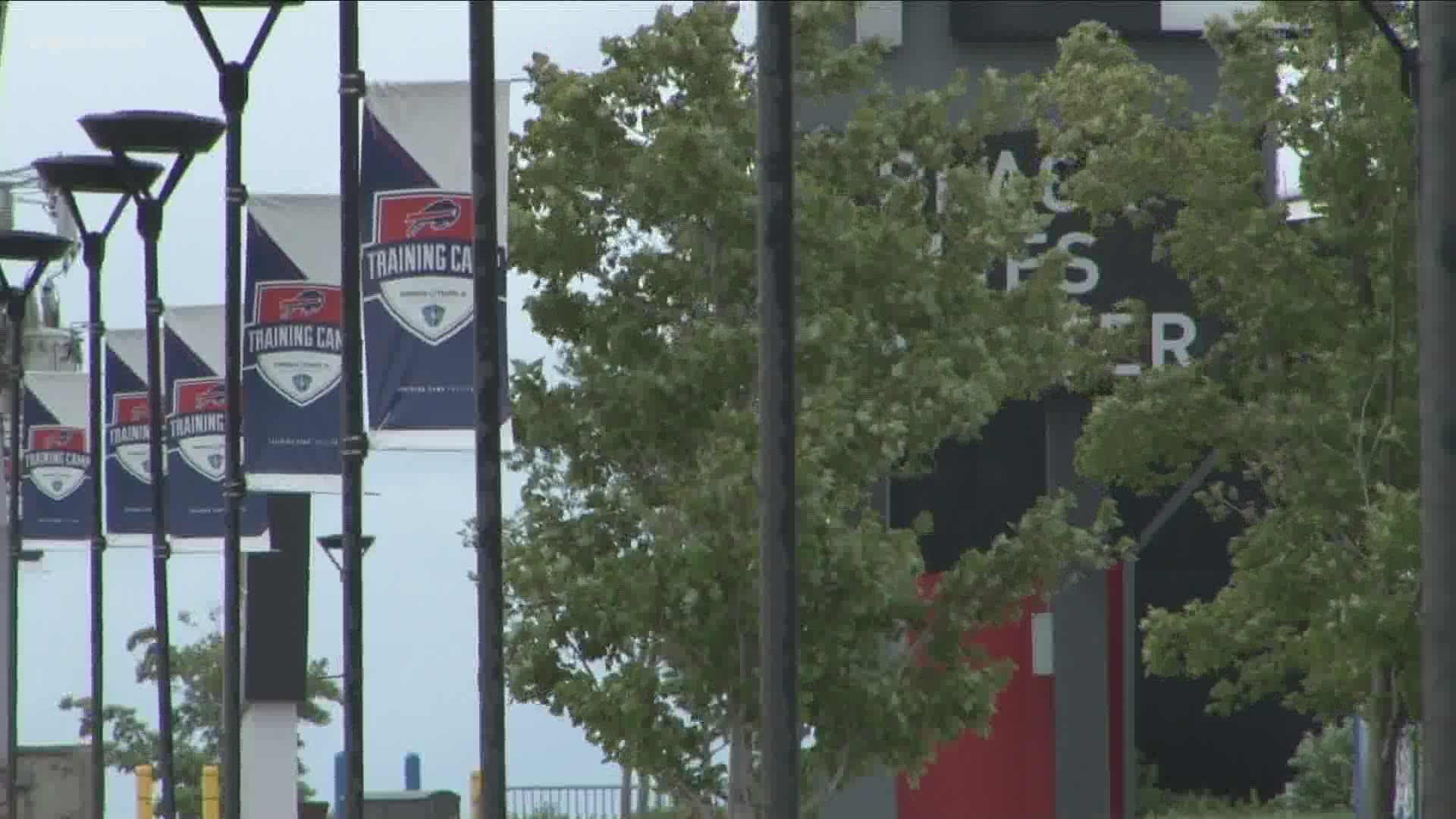 The Bills have started training camp, but instead of being out in Pittsford like usual, they'll be preparing for the fall season at their facilities in Orchard Park.