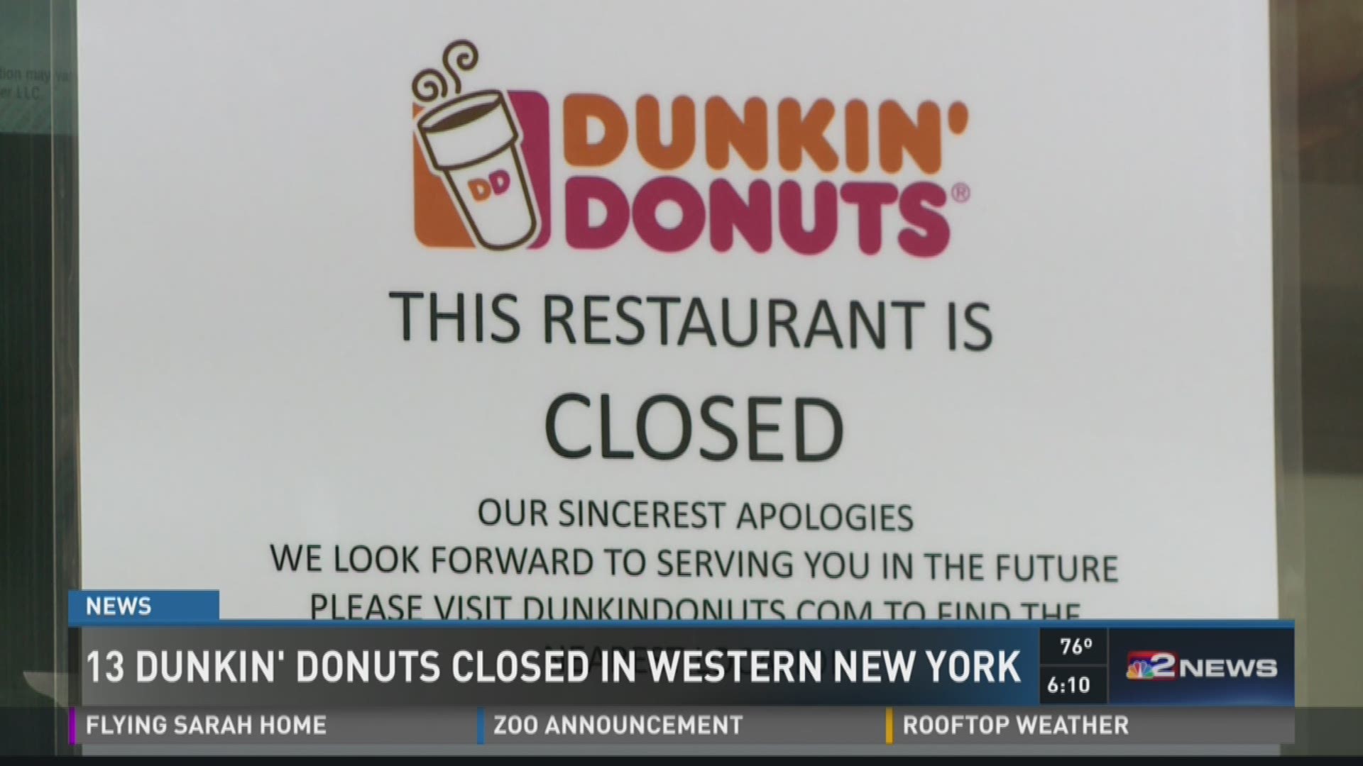 13 Dunkin' Donuts Closed In Western New York