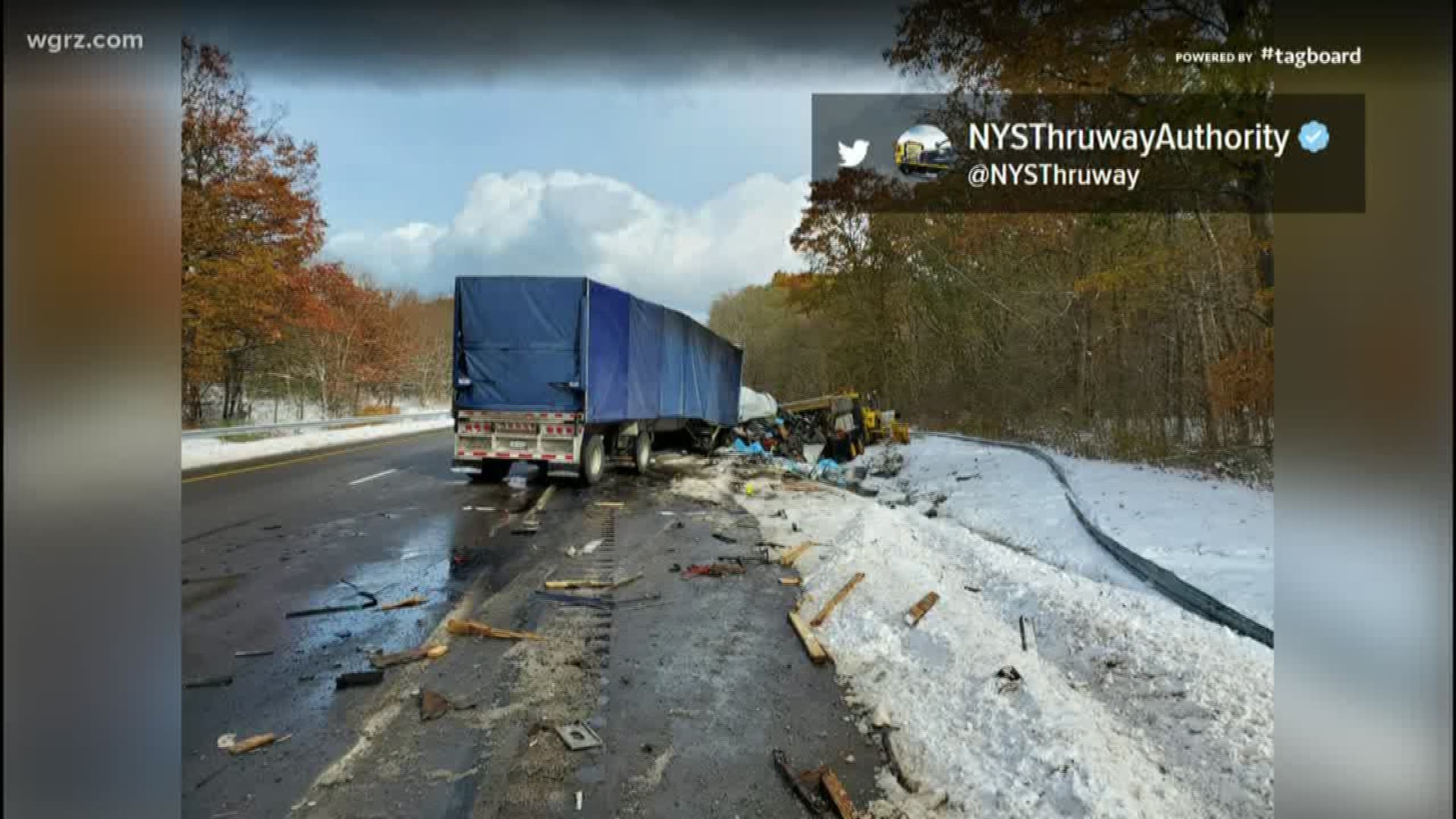 Thruway plow crash