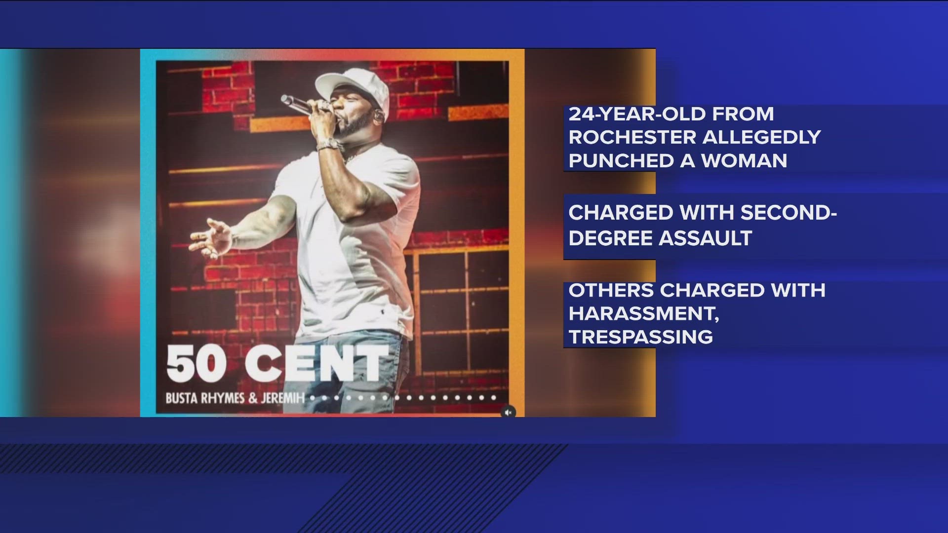 Seven people arrested at 50 Cent concert at Darien Lake