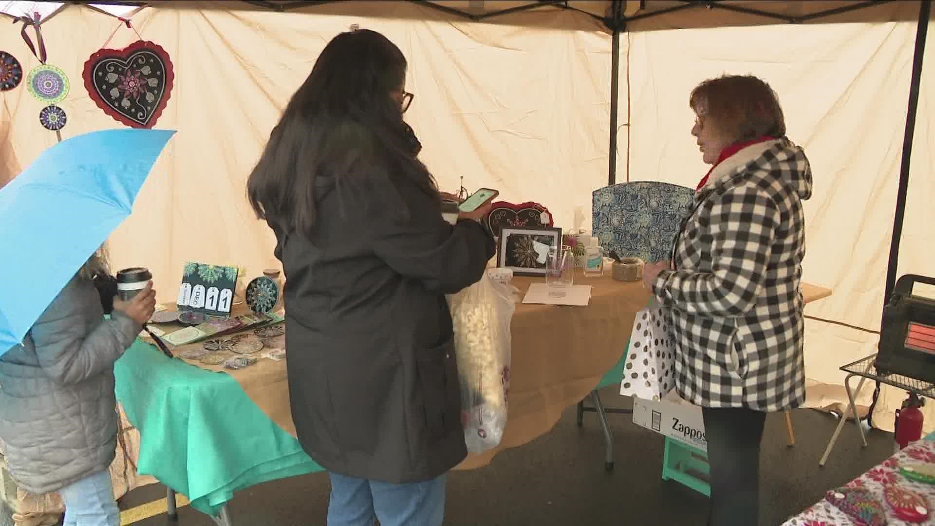 The market was held at the Northtown Center to show off the location as a place to do things outdoors.