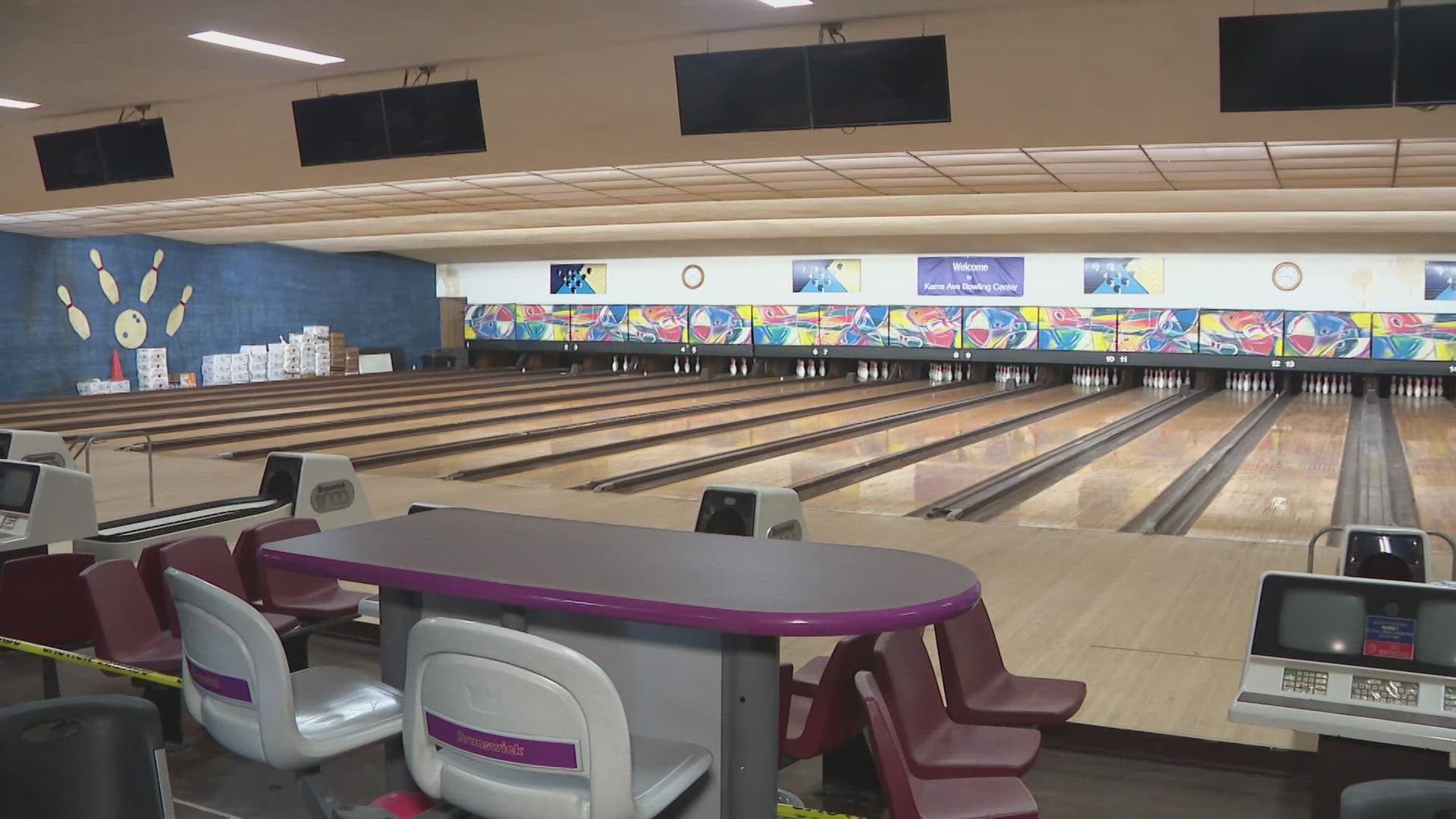 The 1957 bowling alley is being restored with a vintage feel, there are also apartments being opened above the alley. 