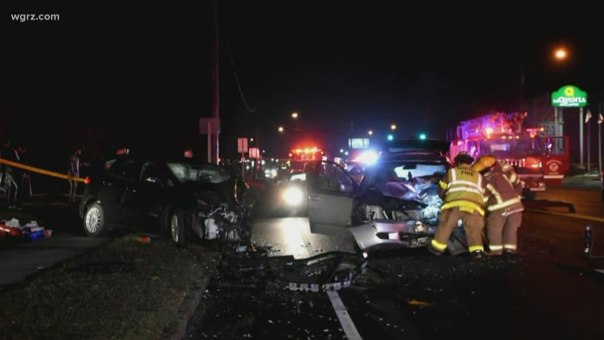 The crash happened around 9:30 Monday night on Niagara Falls Boulevard.