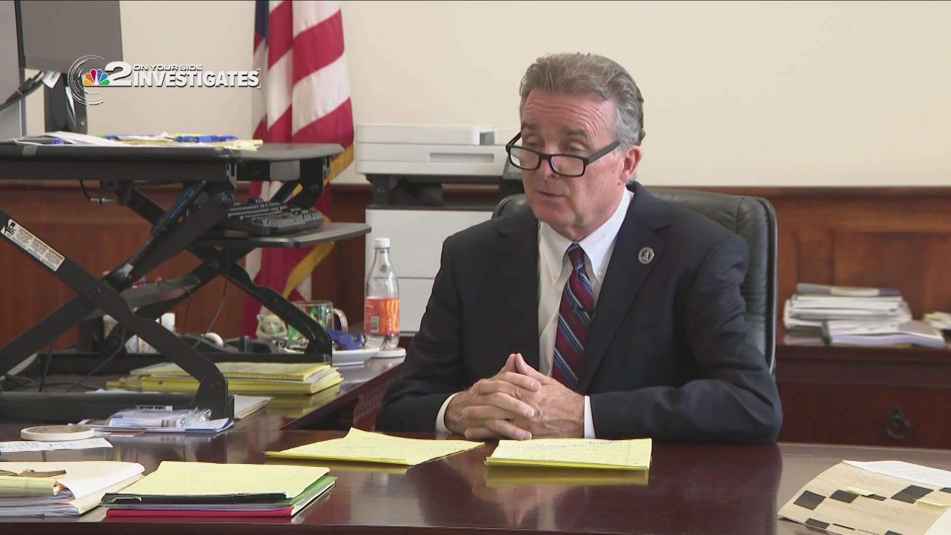 Mike Keane addresses crowd following Erie County District Attorney race