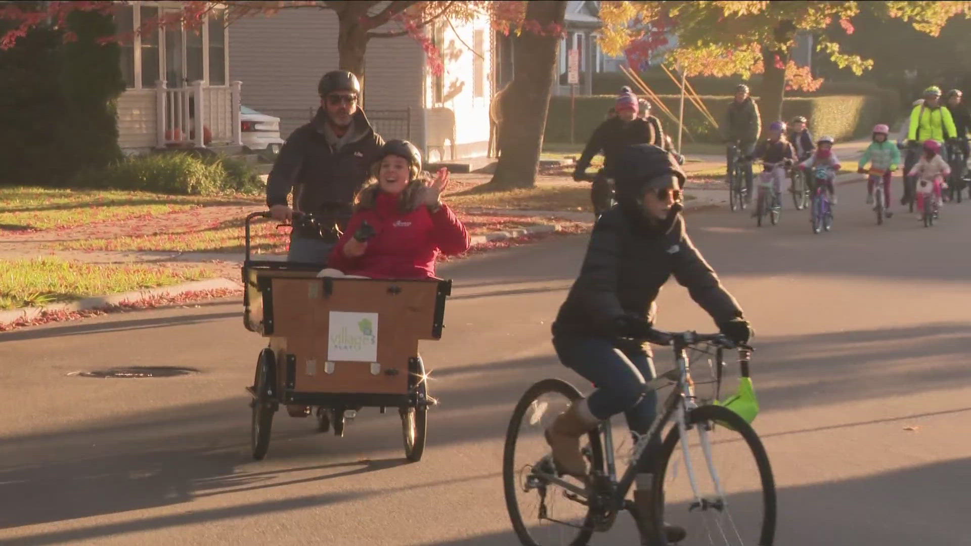 The Bike Bus becomes a hit in East Aurora 11/1/24