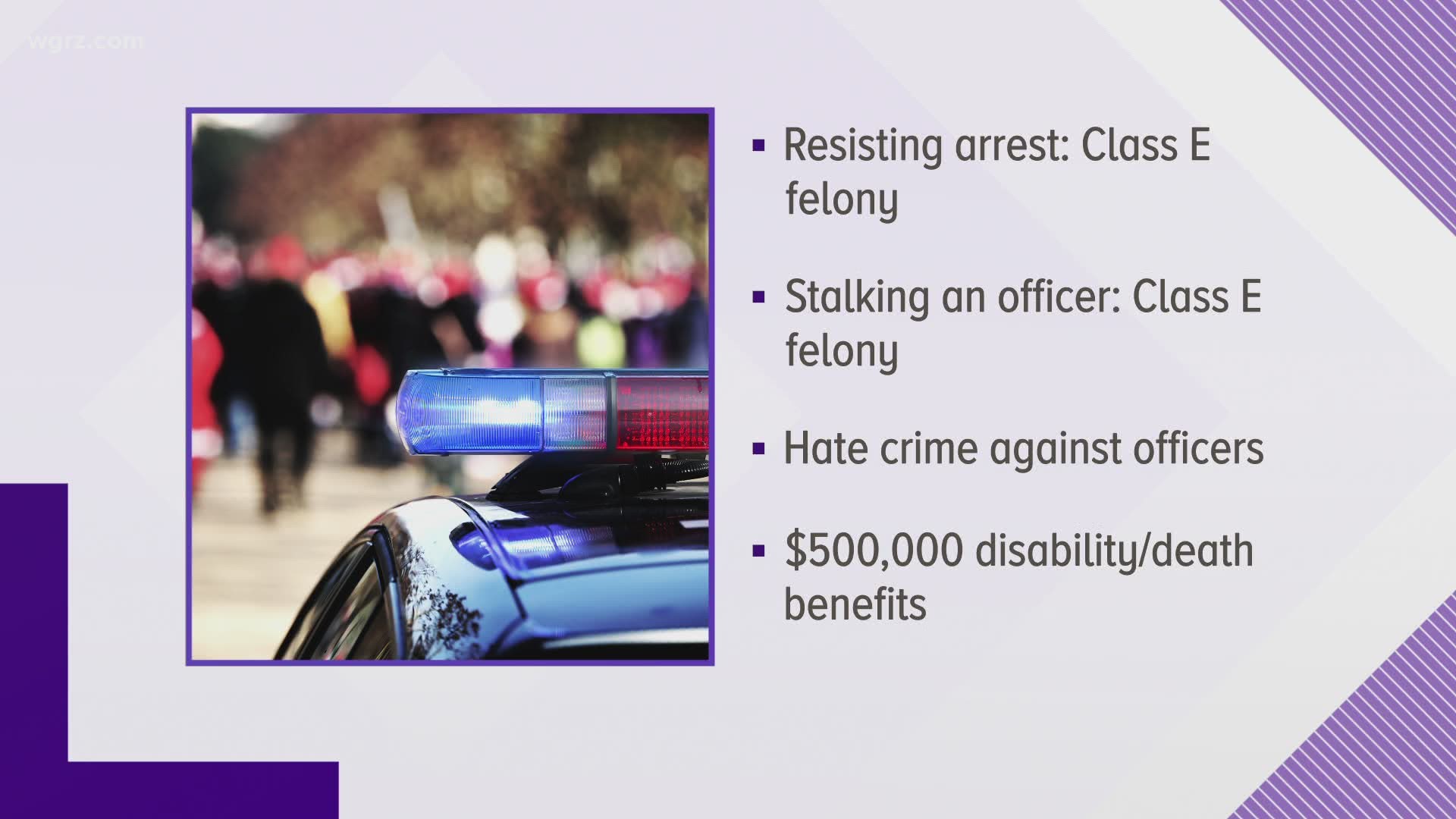 Among other things, resisting arrest would become a felony if the proposals become laws.