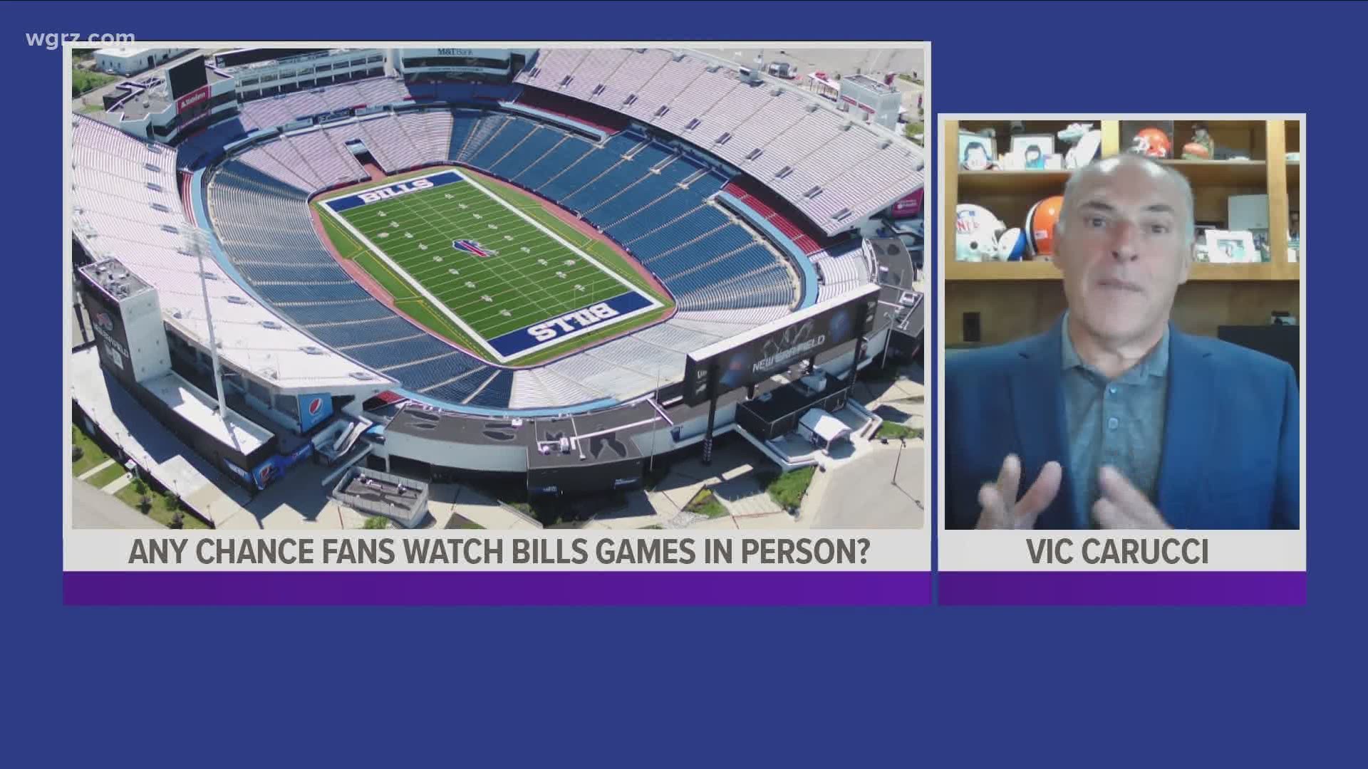 Vic Carucci gives insight on chances Bills fans will be in the stadium to watch games this season.